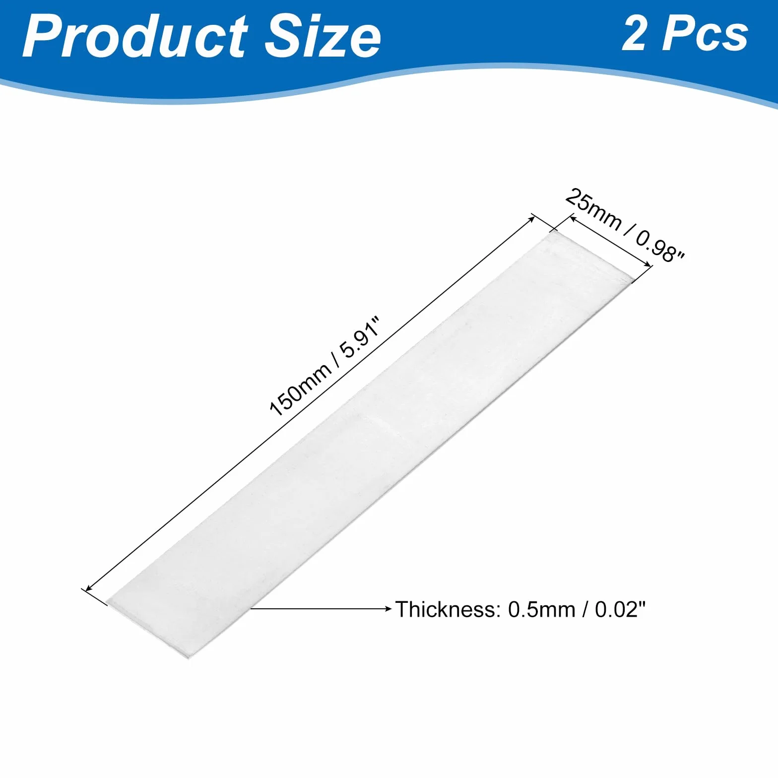 QUARKZMAN 2 arkusze cynkowe, płyta cynkowa o wysokiej czystości 99,995% 0,02 "x1"x6" (0,5x25x150mm) blacha metalowa taśma cynkowa ocynkowana taśma cynkowa do laboratorium naukowego przemysł projekty