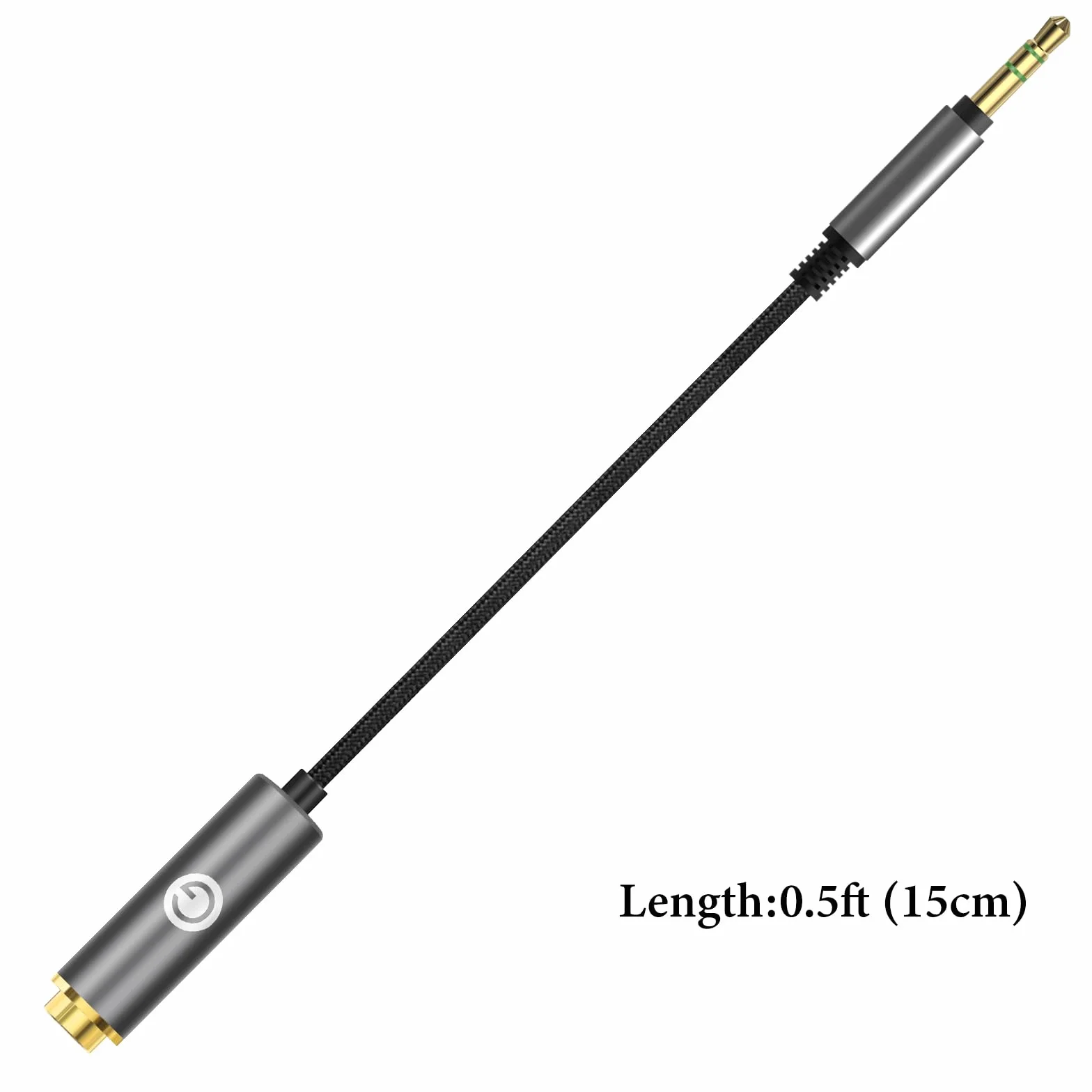Geekria Kabel przejściowy 3,5 mm stereo męski na 4,4 mm symetryczny żeński, konwerter Hi-Fi do wzmacniaczy słuchawkowych, złącze ze stopu aluminium (0,5 stopy)