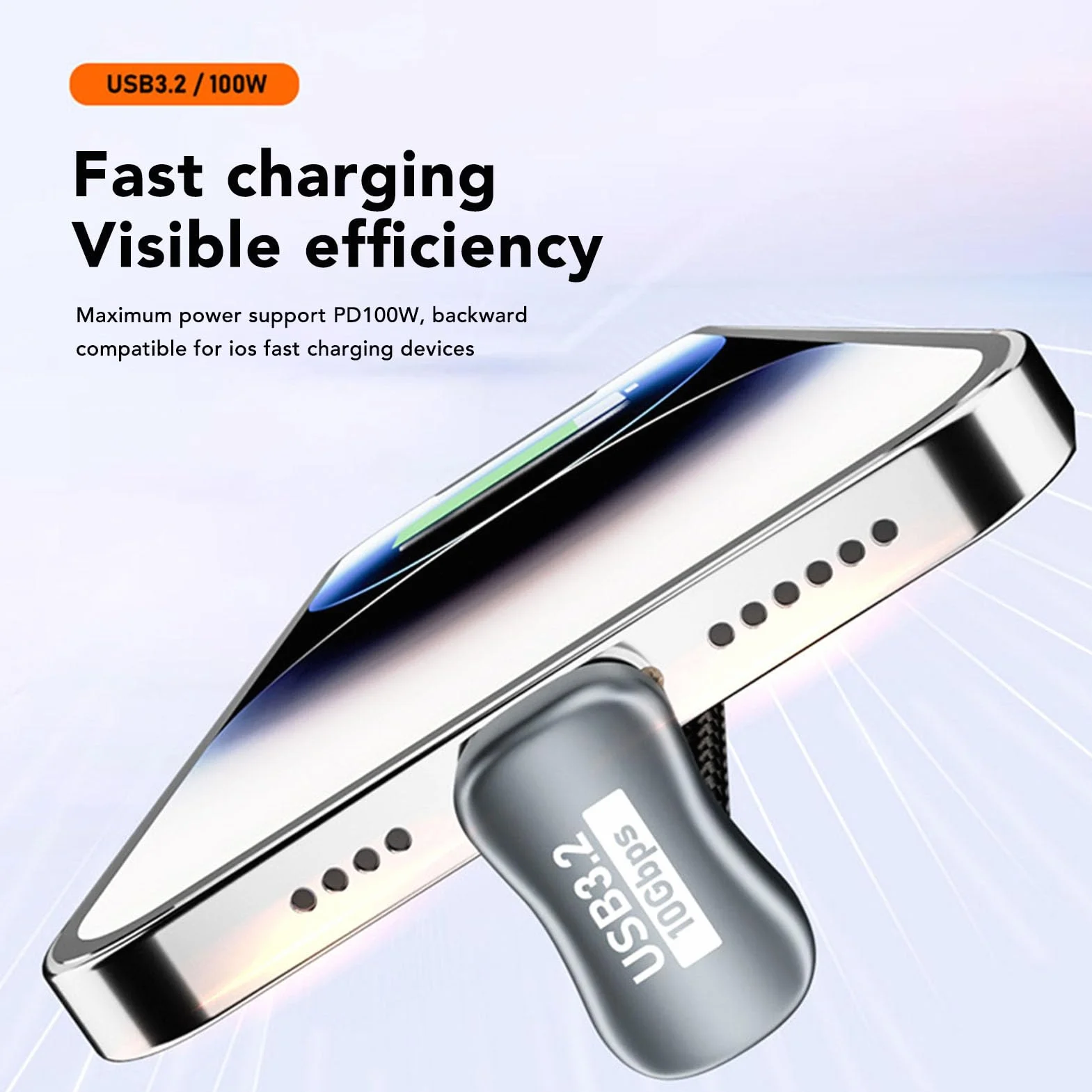 Kabel Przedłużający Typu C, Kabel Danych USB3.2 Gen2 10 Gb/s 4K 60 Hz Kabel Danych Typu C do Typu C Obsługuje Słuchawki z Ekranem Projekcyjnym OTG (50cm)