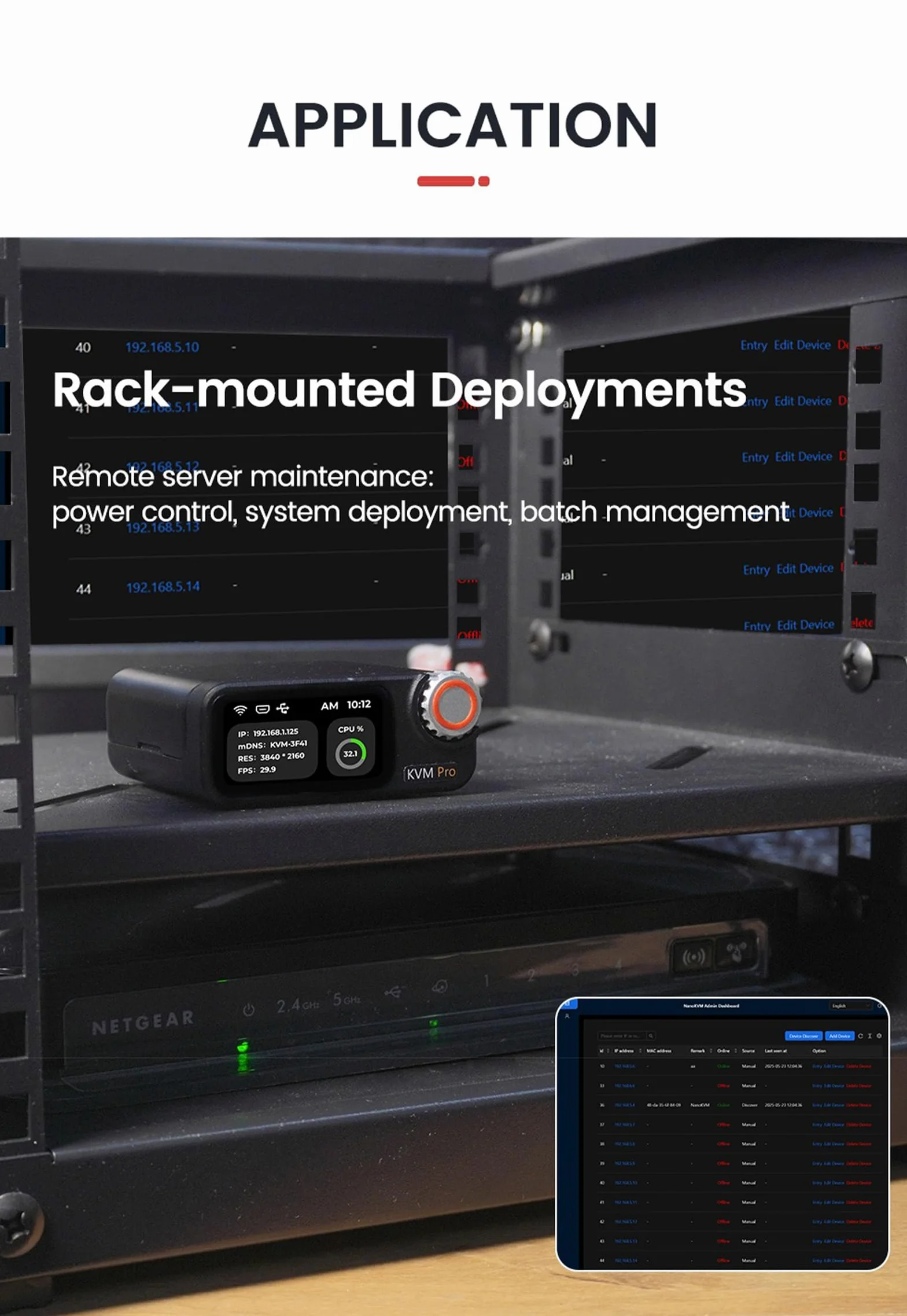 Sipeed NanoKVM Pro Nano 4K KVM Over IP, 2X A53 CPU 1 GB LPDDR4X 32GB eMMC, 1000M Ethernet POE WiFi 6, do zdalnego sterowania serwerem, ATX Power Control Batch Management (Desk, ETH WiFi, brak)