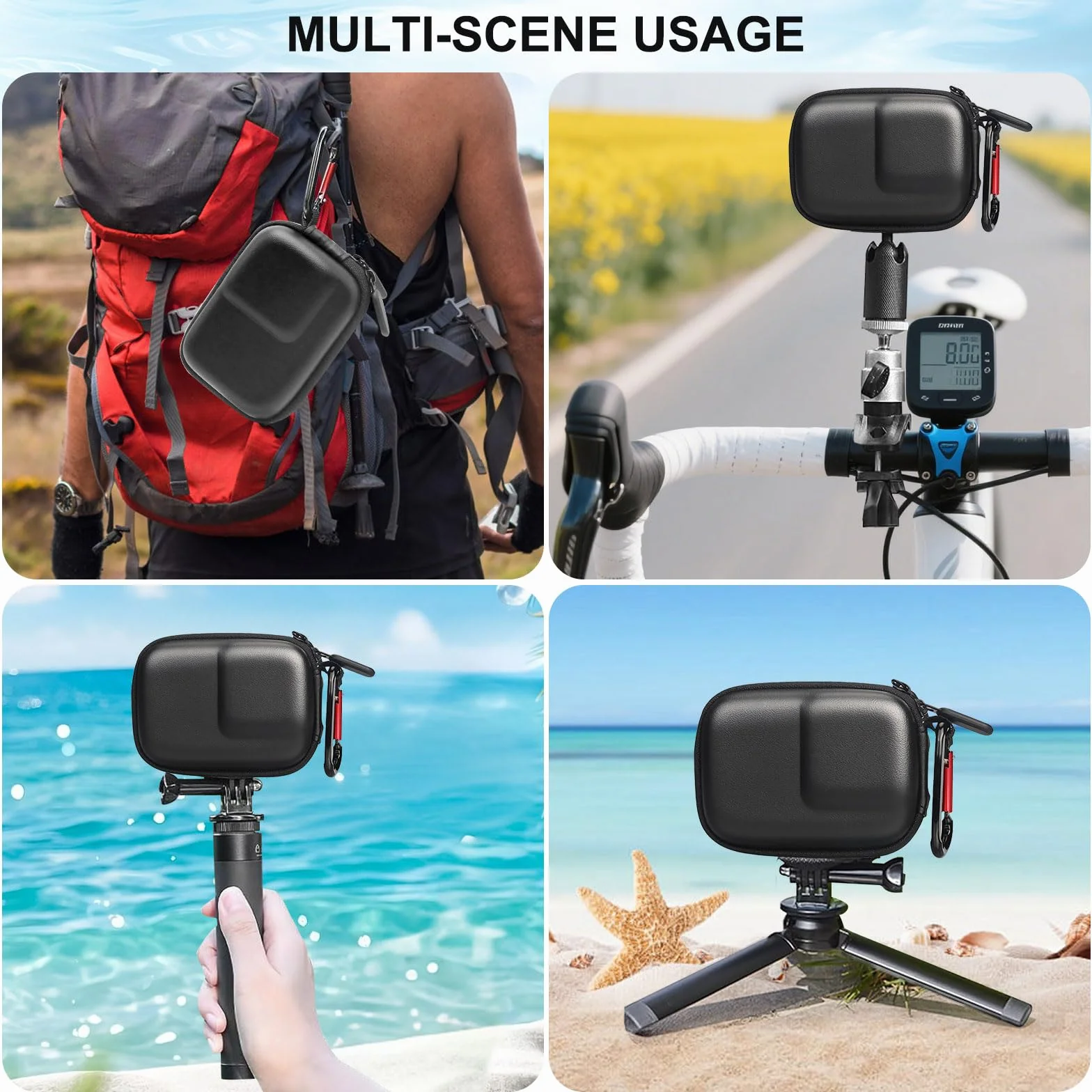 DJI Osmo Action 5 Pro Case Kit, torba do noszenia, folia ochronna na wyświetlacz 9H, silikonowa osłona obiektywu – odporna na uderzenia, zarysowania, pyłoszczelna, wszechstronna ochrona