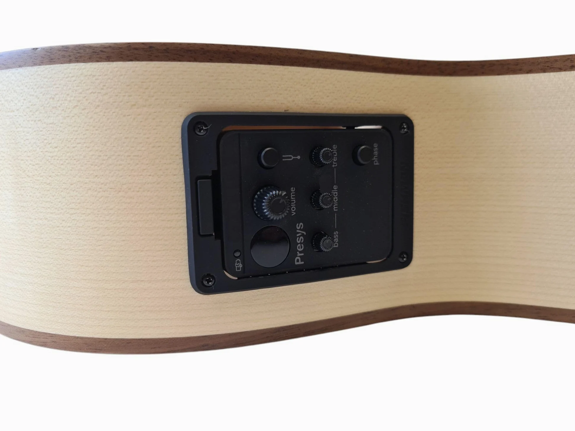 Gitara koncertowa z litego drewna 4/4 Pro Natura GS100 świerk klon Fishman Pre-Amp Tuner, akustyczna gitara elektryczna z torbą Gigbag i paskiem, menzura 650 mm, ciepły dźwięk, jedwabisty matowy