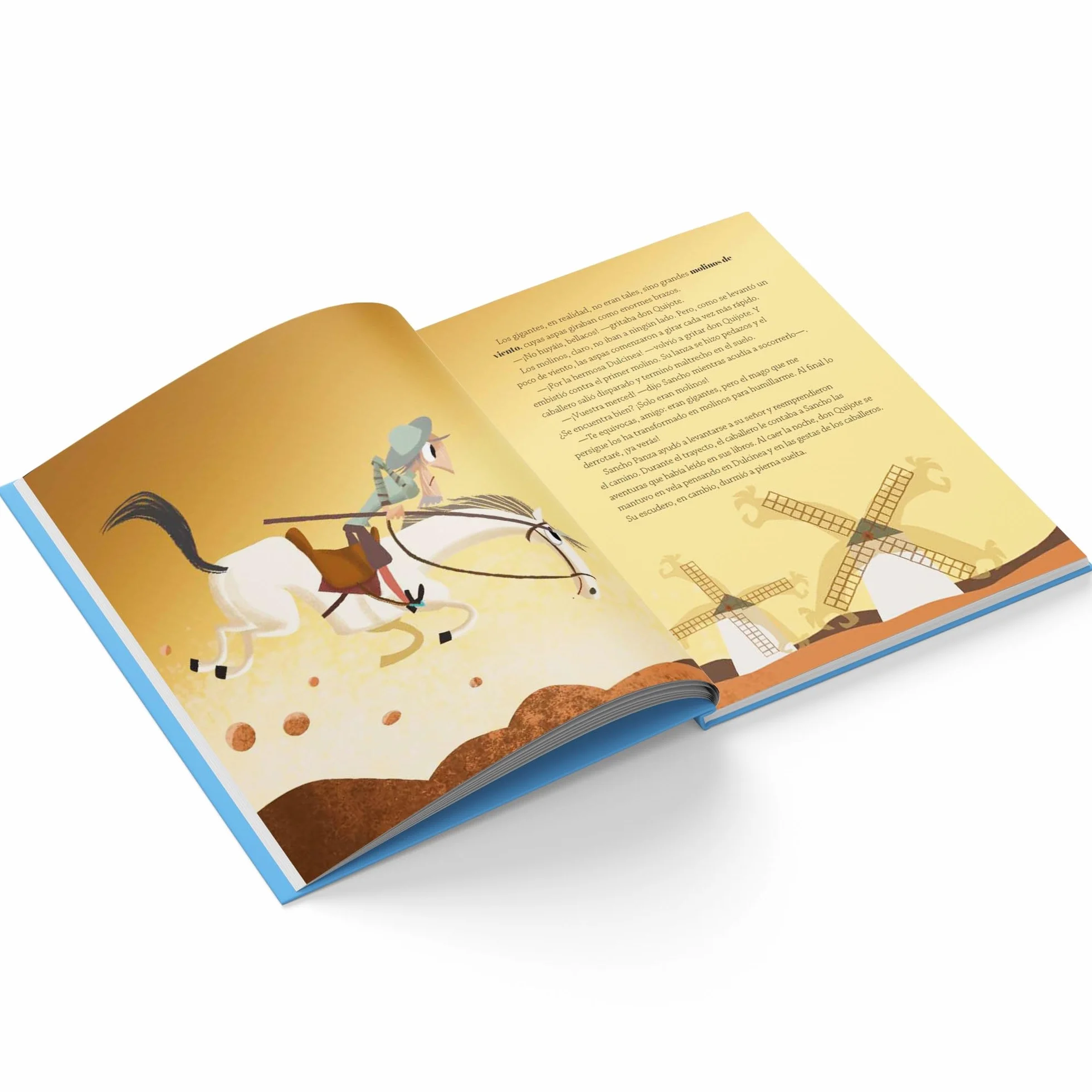 Don Quijote de la Mancha: Libro infantil con juegos y actividades extra | Los grandes clásicos de la literatura, convertidos en preciosos cuentos para niños y niñas | Para primeros lectores. (1)