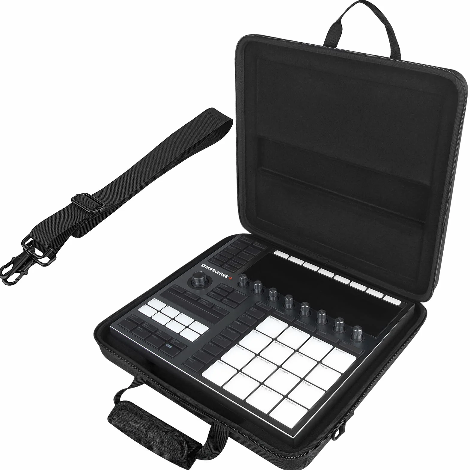 Geekria etui na urządzenie analogowe kompatybilne z Native Instruments Maschine Plus, Maschine MK3, pokrowiec ochronny, wodoodporne, torba podróżna z paskiem na ramię