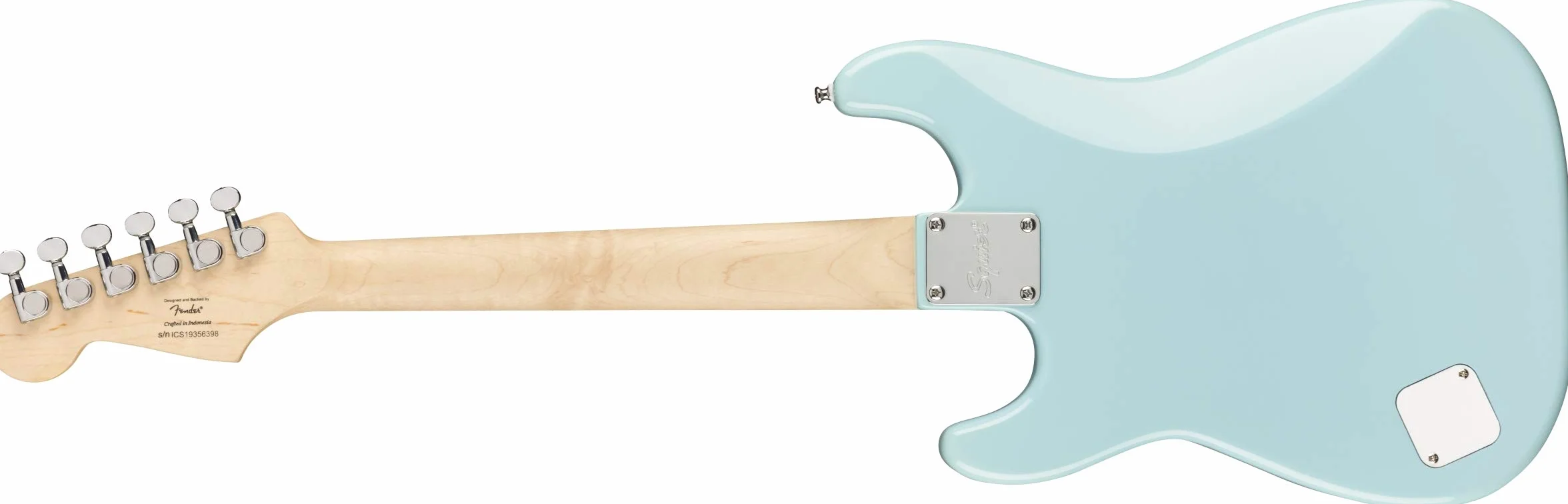 Fender Squier Mini Stratocaster podstrunnica klonowa niebieski Daphne Blue