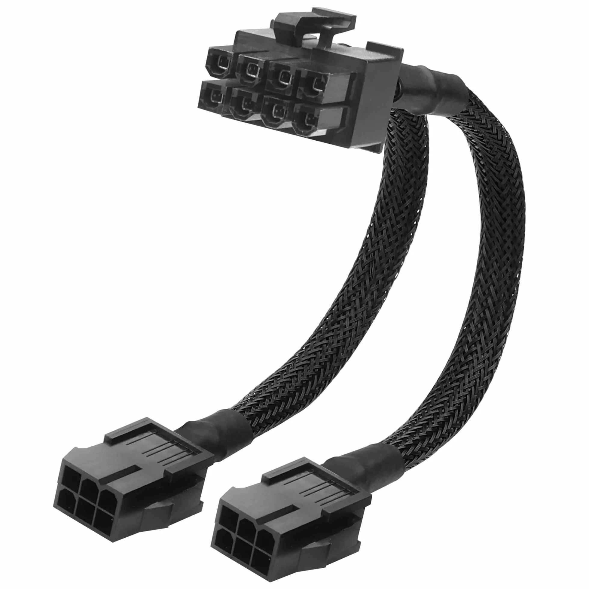 Podwójny 6-pinowy żeński na 8-pinowy męski kabel przełączający GPU do konwersji mocy karty graficznej w komputerach stacjonarnych - 22,5 cm/8,8 cala