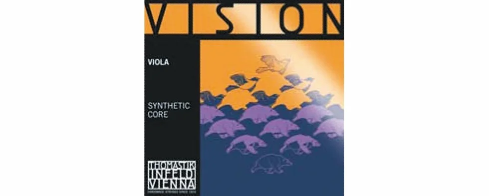 Thomastik Einzelsaite für Viola 4/4 Vision - D-Saite Synthetikkern, Silber umsponnen, mittel