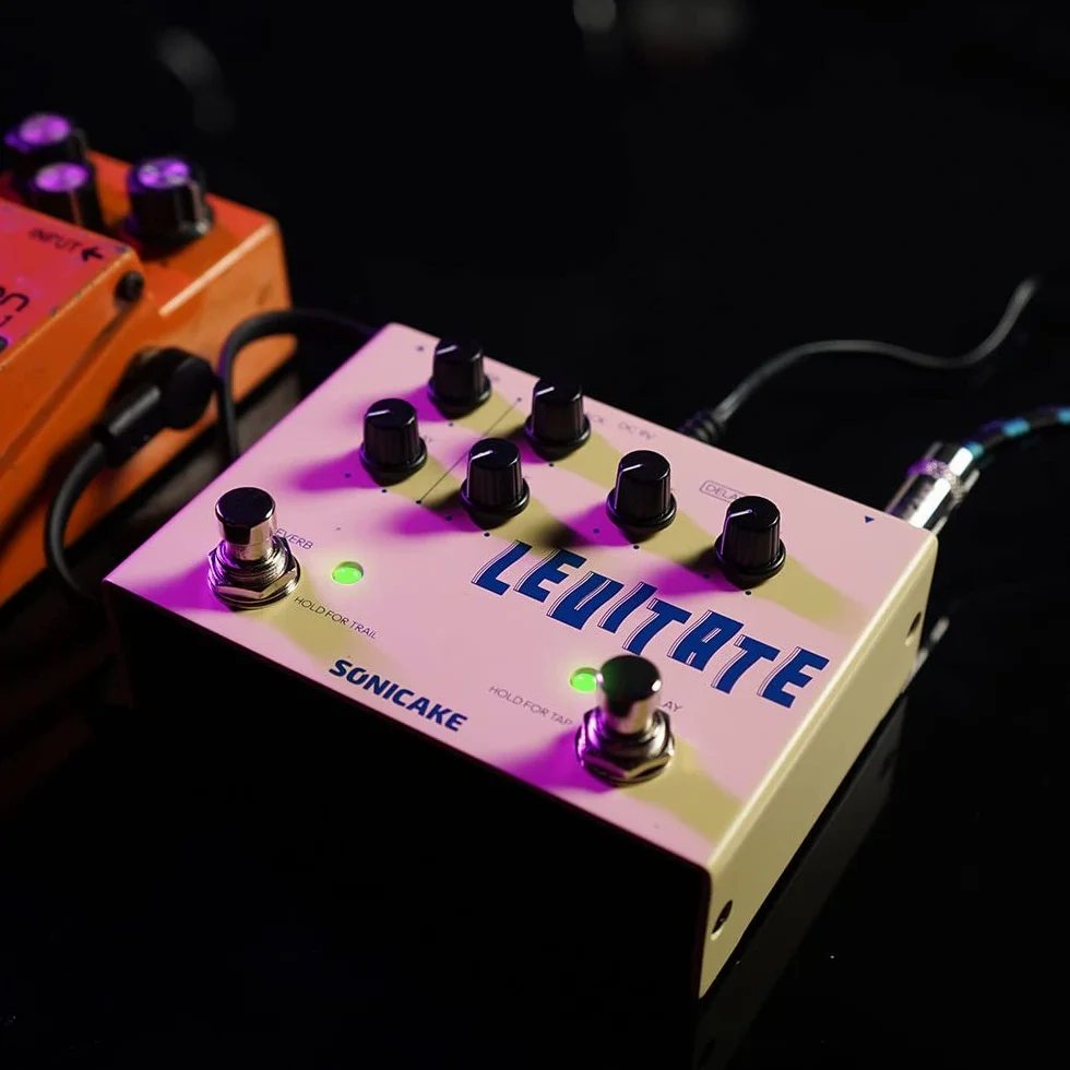 SONICAKE Cyfrowe Opóźnienie i Pogłos, Pedał Gitarowy 2 w 1, Pedał Efektów Gitarowych Lewitat
