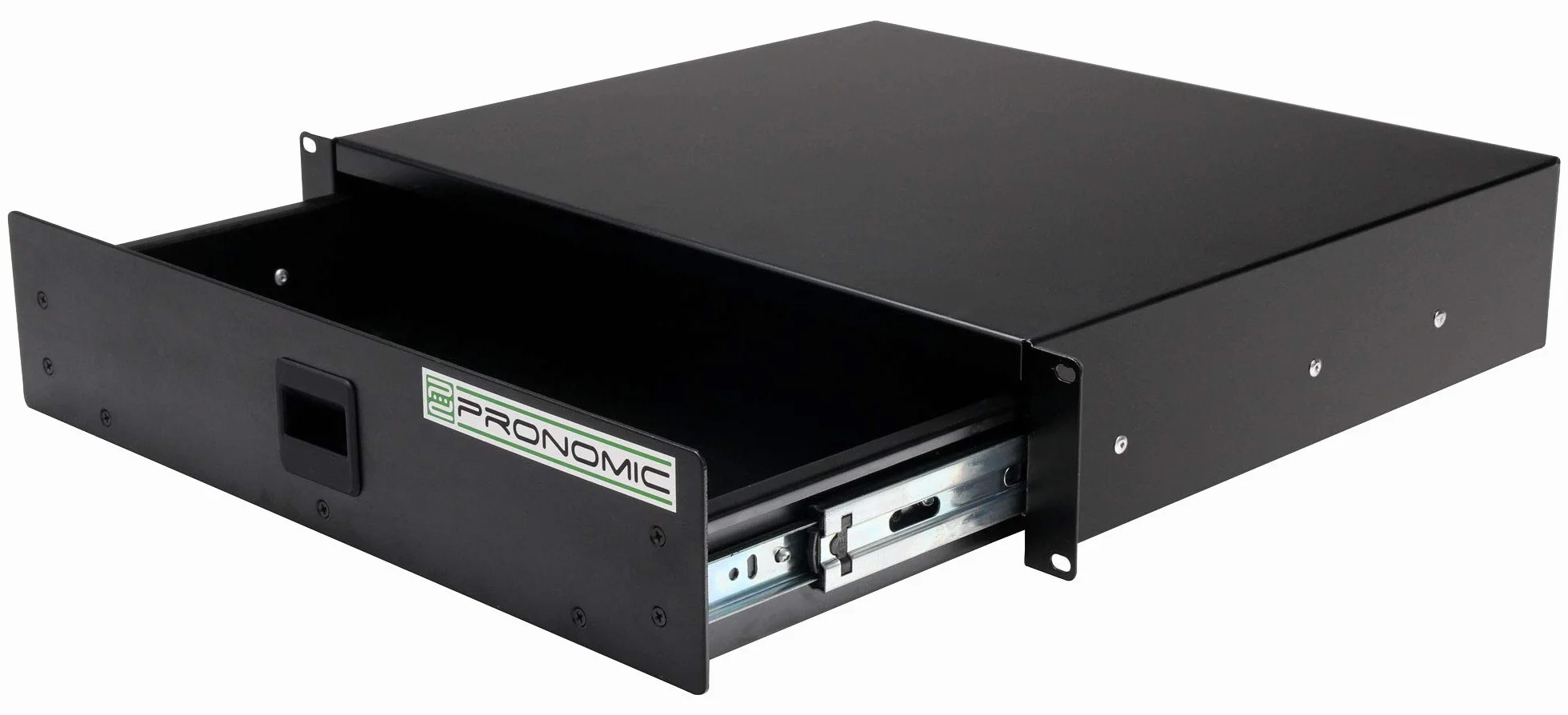Pronomic RD-102 Szuflada rackowa 2 HE (szuflada do 19 cali, Snaplock, blacha stalowa) czarna