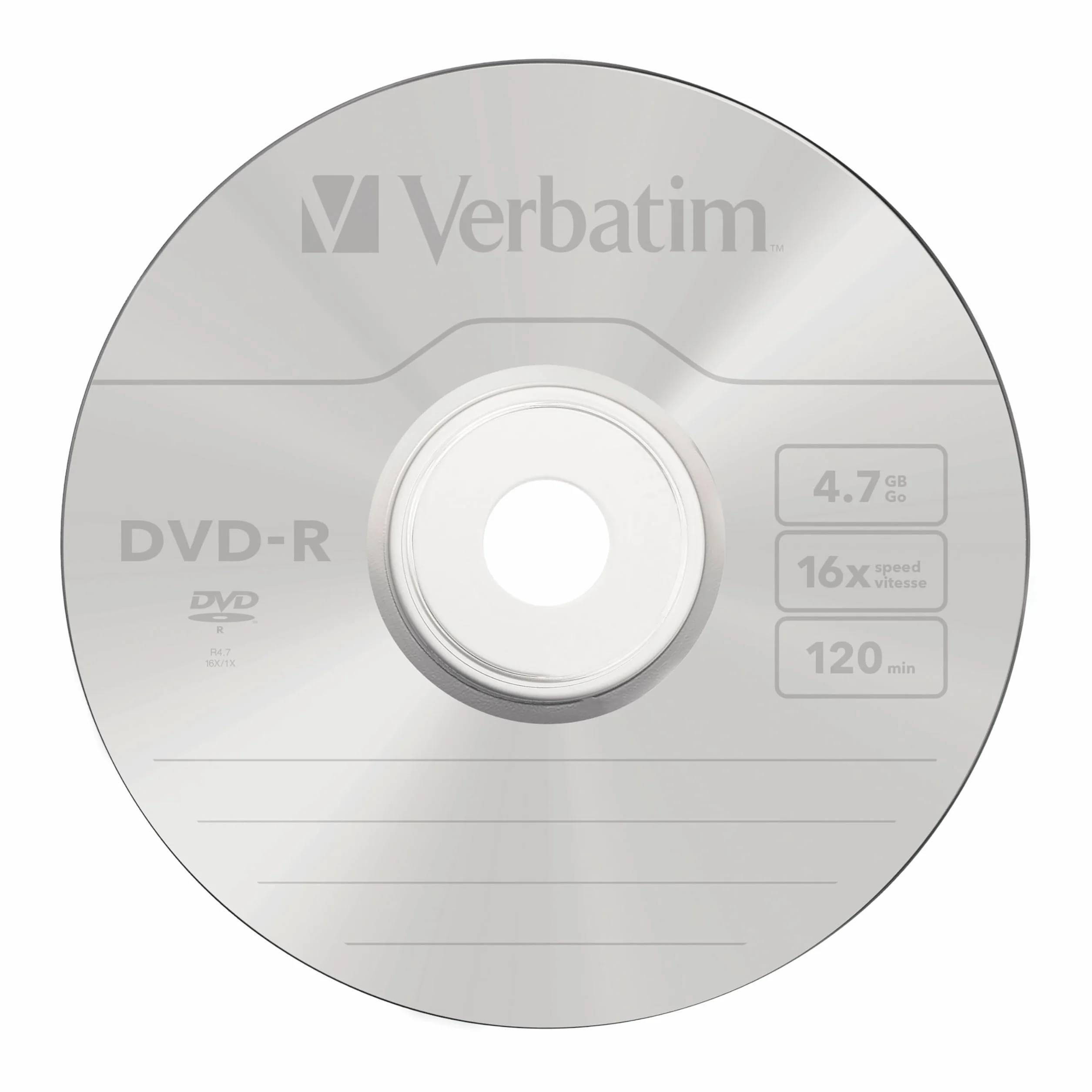 Verbatim 43729" DVD-R 4,7 GB 16 x 10 pinów srebrny