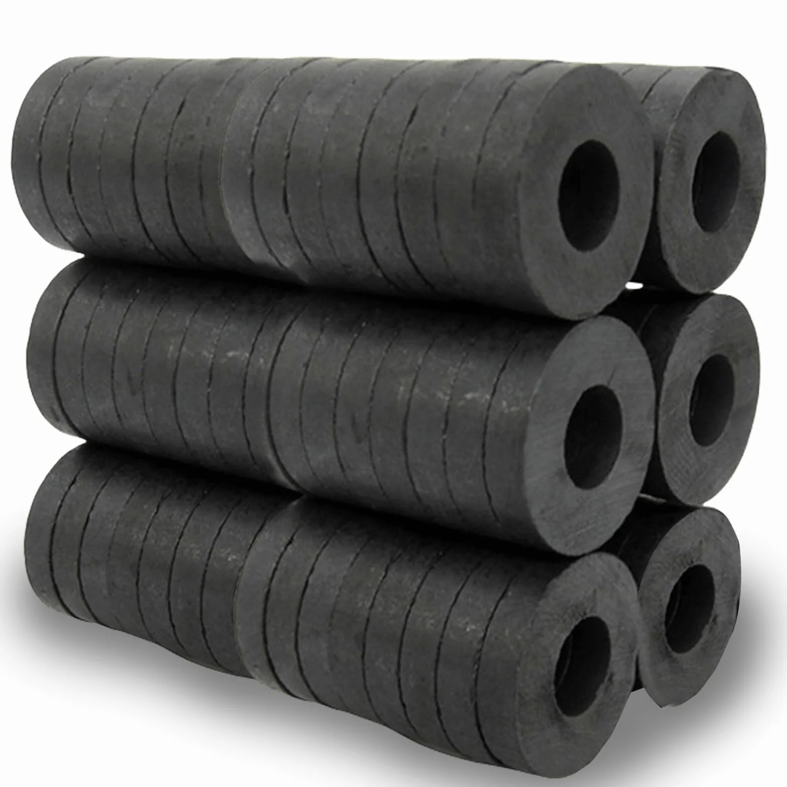 Magnesy pierścieniowe Ø 17,5 mm x 7,5 mm x 3 mm, ferrytowe z otworem, pierścień magnetyczny, trwały, z otworem do przemysłu, majsterkowania, projektów naukowych