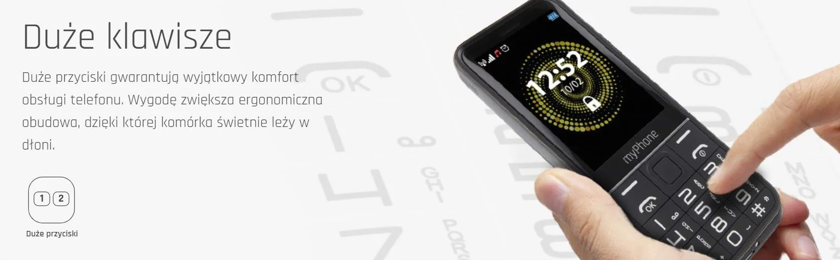 myPhone Halo Q+ 4family telefon dla seniora ze stacją ładującą, duży wyświetlacz 2,8 cala, mocna bateria 1400 mAh, aparat 2Mpx, duże klawisze, fotokontakty, 3G, przycisk SOS, latarka, dual SIM