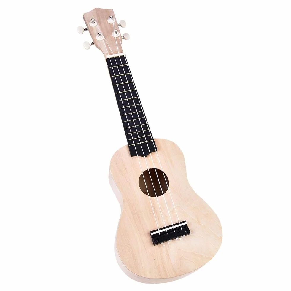 Ukulele "zrób to sam", ukulele z drewna lipowego, 4 struny, zestaw "zrób to sam" dla początkujących, dzieci i dorosłych