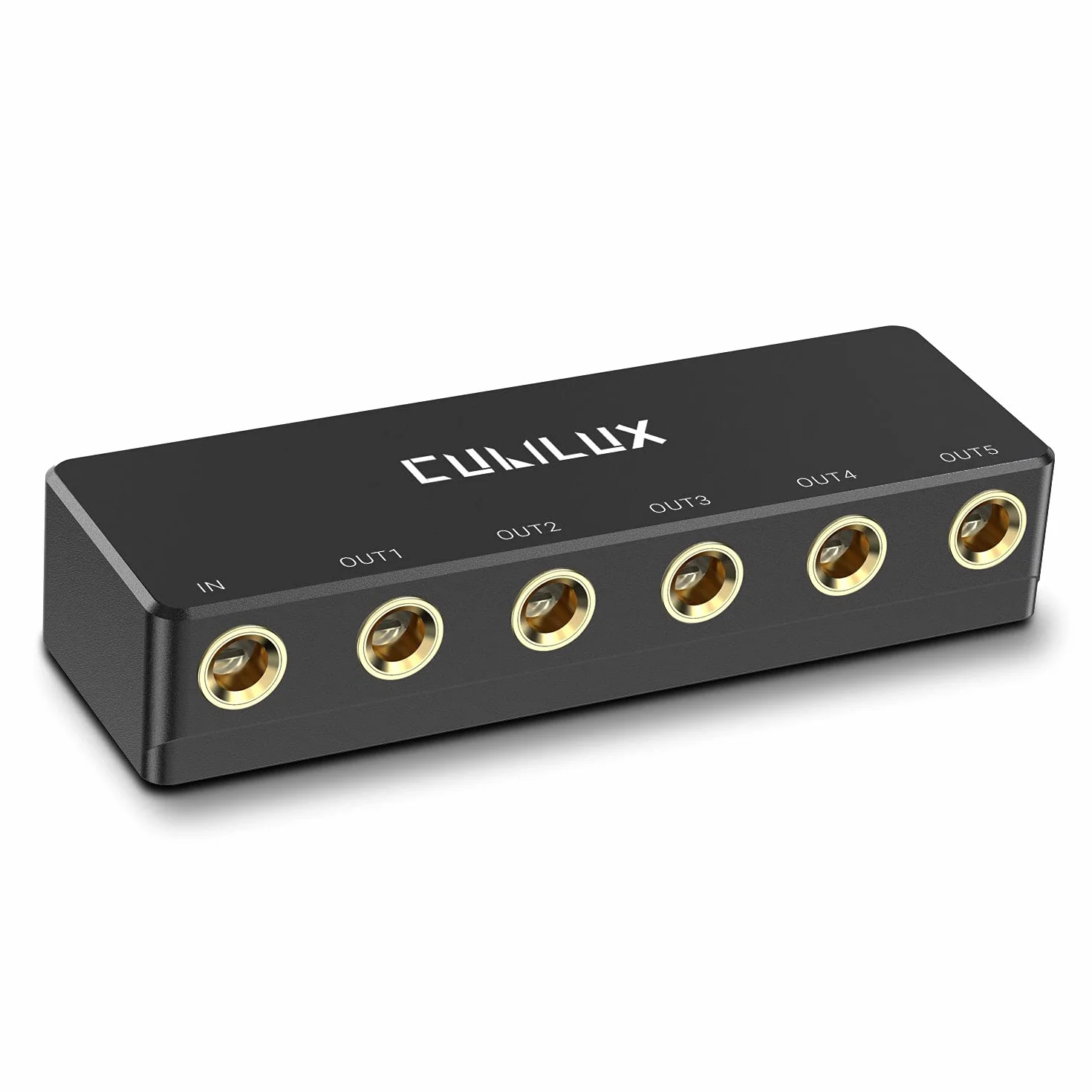 Cubilux Pasywny Rozdzielacz Słuchawek 6.35mm, 1/4” Stereo Rozdzielacz Audio Multi, Rozdzielacz TRS TS Aux z Wieloma Portami do Sygnalu Gitary, Nagrywania Studyjnego, Występów na Żywo, Monitorów