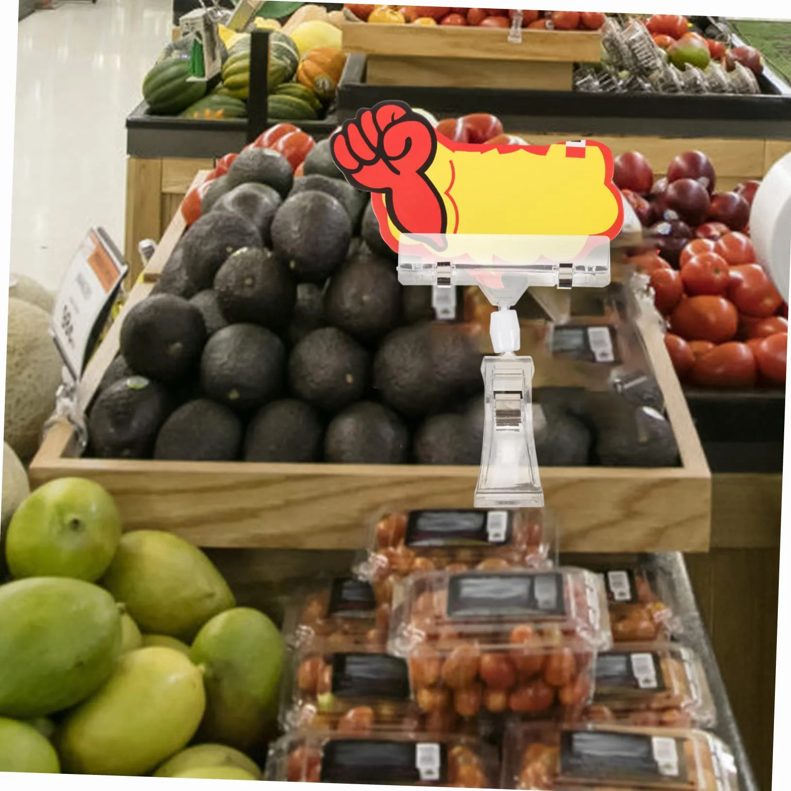 KICHOUSE 10kawałki Klipsy Do Wywieszek Cenników Przezroczysty Stojak Znaki Regulowane Uchwyty Do Reklamy Sklepach i Supermarketach