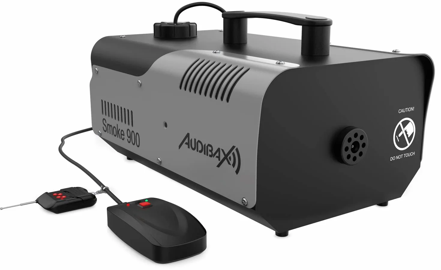 Audibax Smoke 900 - Podświetlana maszyna do dymu LED RGB - Zdalne sterowanie przeciwmgielne - moc 900 W - Pojemność 0,9 l - Dym na minutę 280 m3 - ogrzewanie w 4 minutach