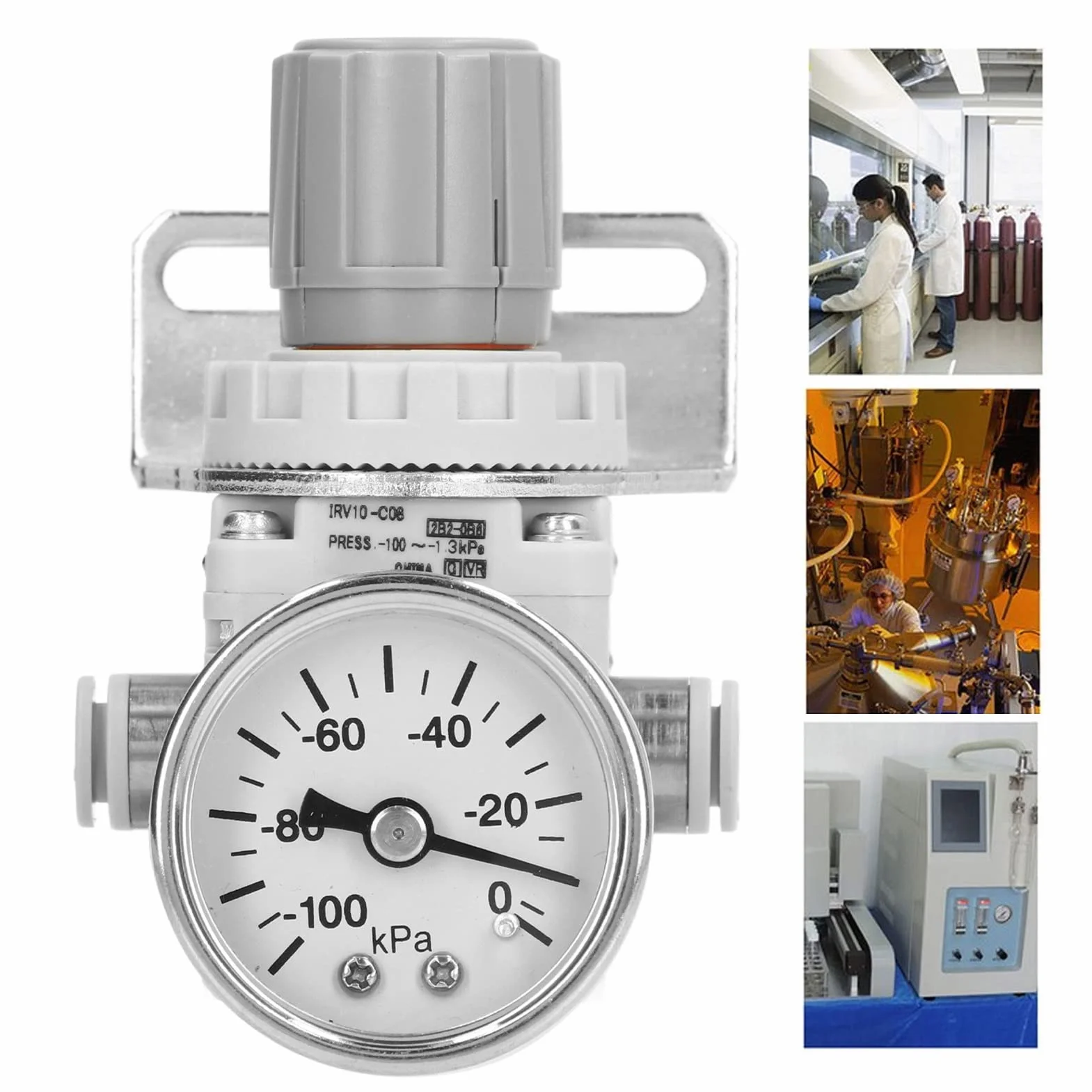 Pneumatyczny Regulator Ciśnienia -100 do 1,3 kPa, 80 cm, Zawór Regulacji Podciśnienia, Samoblokujący, Precyzyjna Regulacja dla Systemów Pneumatycznych