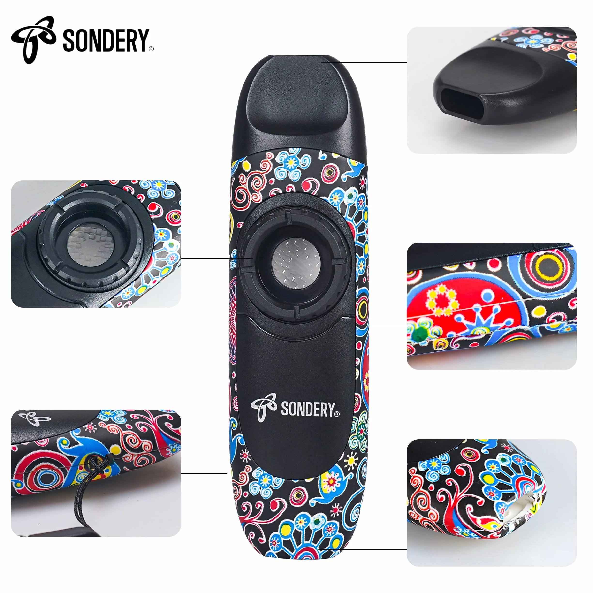 Sondery Profesjonalny instrument dęty Kazoo z 5 membranami, smycz i woreczek