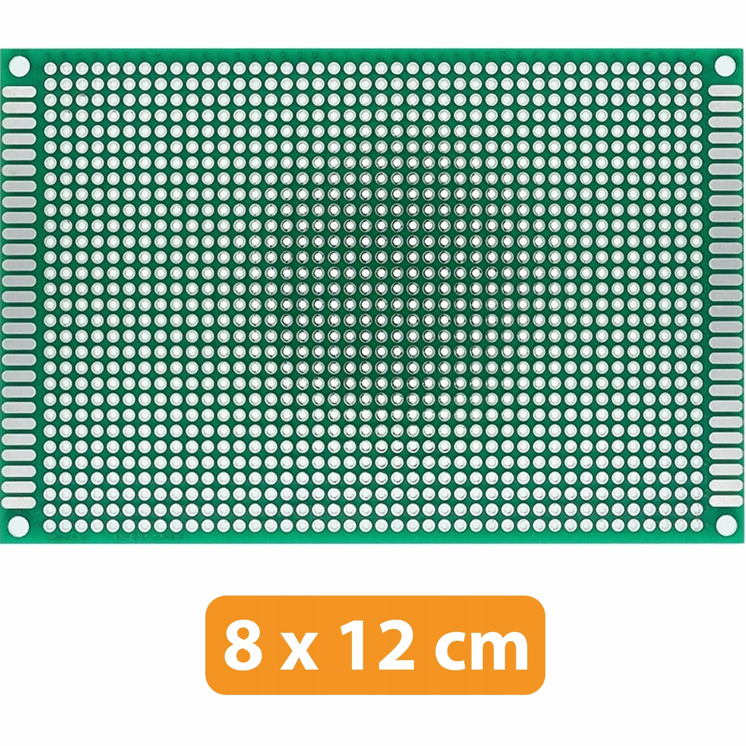DWUSTRONNA UNIWERSALNA PŁYTKA PROTOTYPOWA DRUKOWANA 8X12 CM ZIELONA
