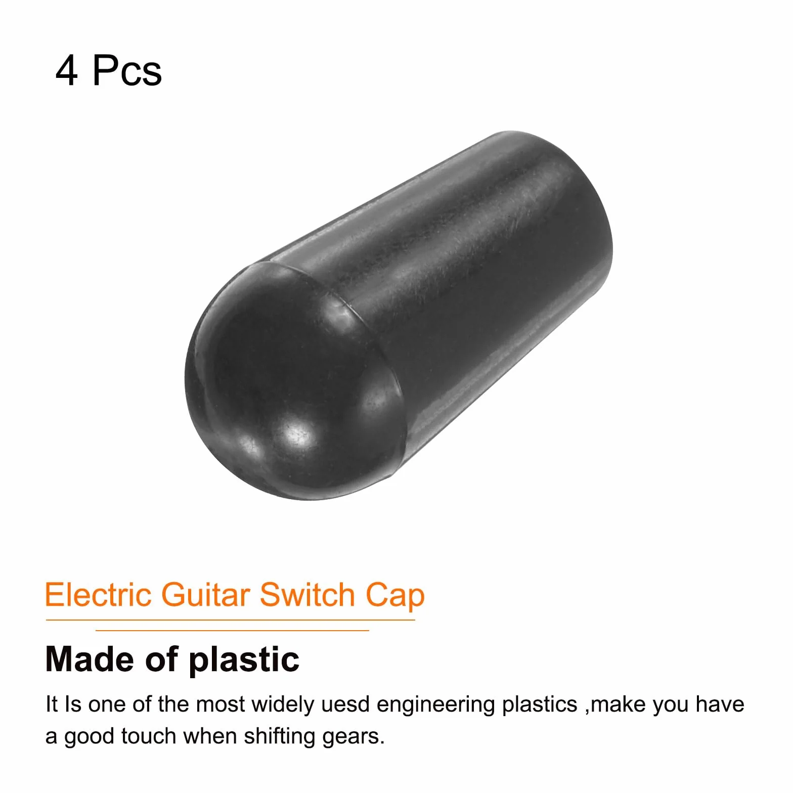 QUARKZMAN 4 szt. M3.5 3-drożny przełącznik do gitary elektrycznej LP Plastikowe gałki przełącznikowe do gitary elektrycznej, czarny