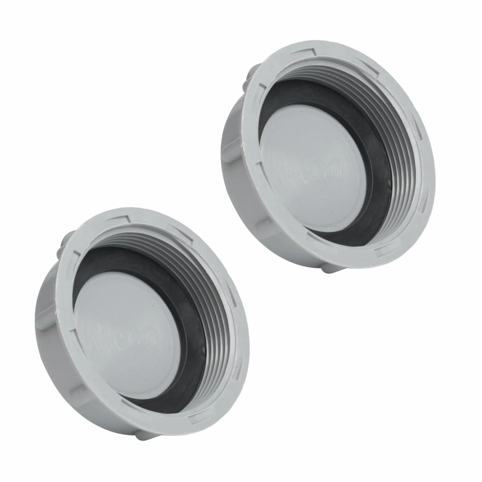 2 szt. Korek syfonowy do rury odpływowej kuchni średnica Dn40 40 mm G1½ i płaskie uszczelki, korek syfon średnica 45mm (45mm 2szt)