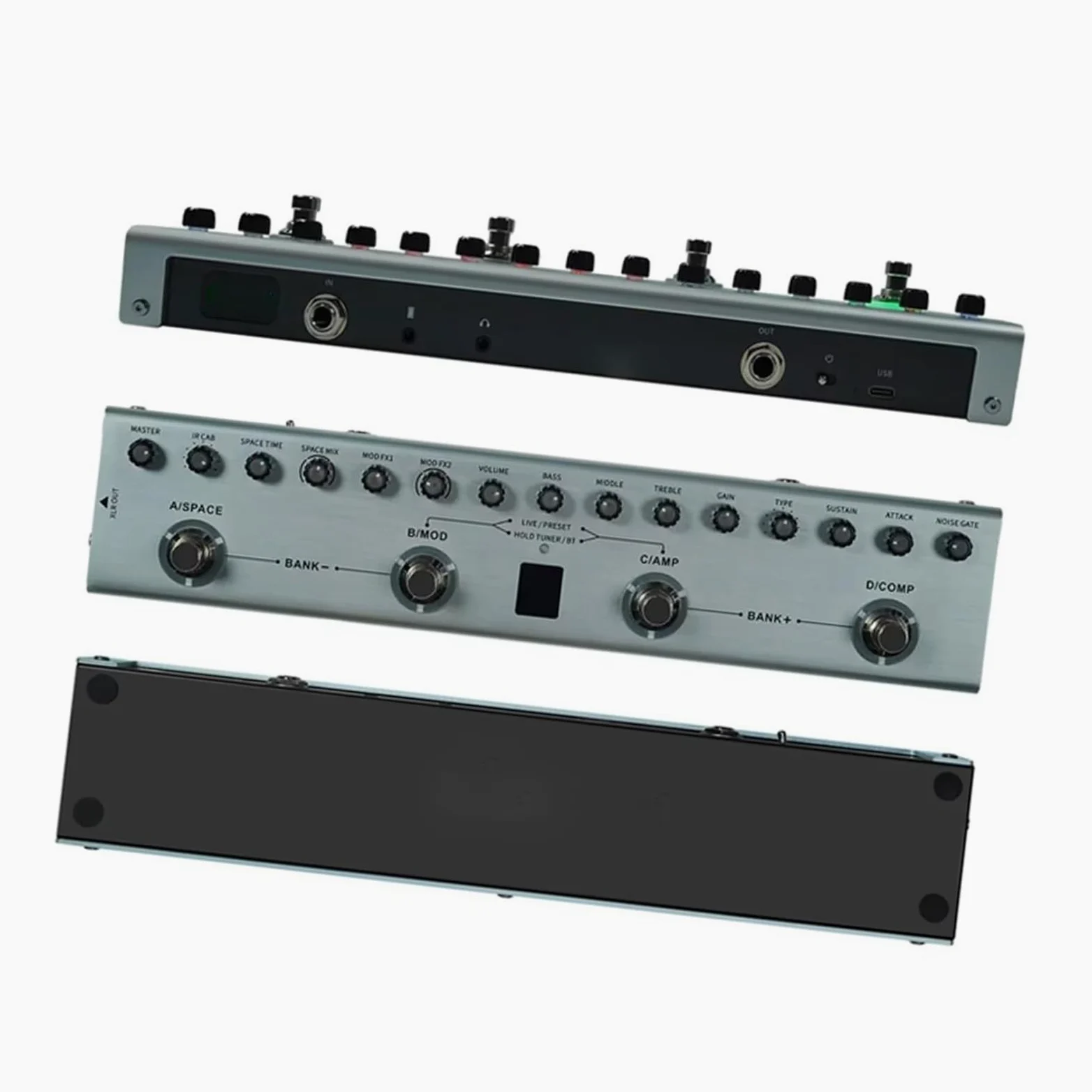 Efekty Do Gitary Elektrycznej Multiefekt Gitarowy Z 36 Presetami W Tym Pogłosem Opóźnieniem I Funkcjami Wzmacniacza Modulacyjnego(B)
