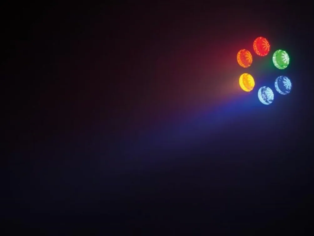 HQ-Power Modułowe organy światła, 6 x 47 diod LED, idealne do pokazów światła napędzanego muzyką i oświetlenie otoczenia na imprezach i wydarzeniach