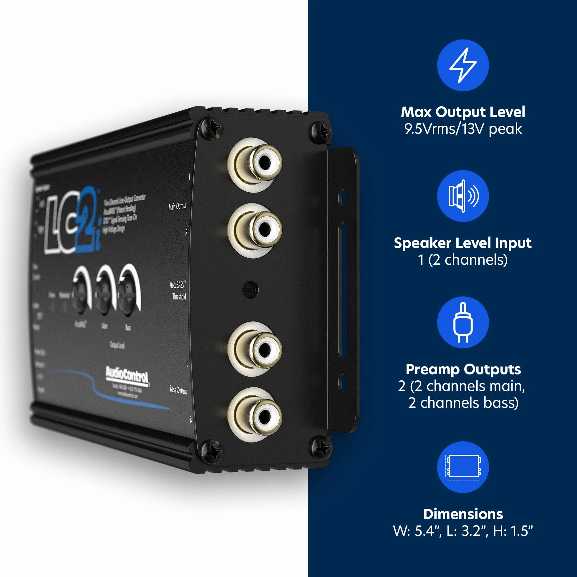 AudioControl Audio Control Lc2I 2-kanałowy konwerter wyjścia liniowego do dodawania wzmacniaczy do systemu fabrycznego