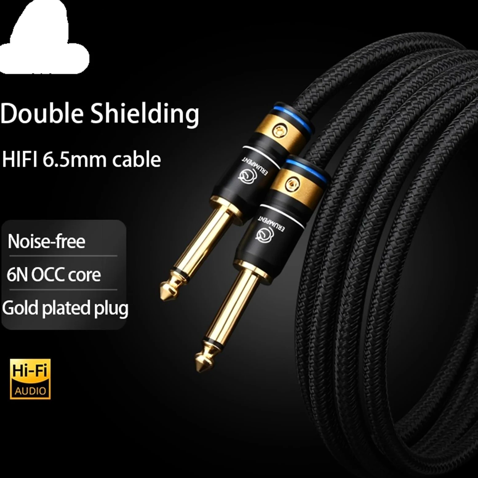 Kabel gitarowy 6,5 mm 6N Core TS HiFi do wzmacniacza gitary elektrycznej 6,5 do kabla audio 6,5 (3,5 m)