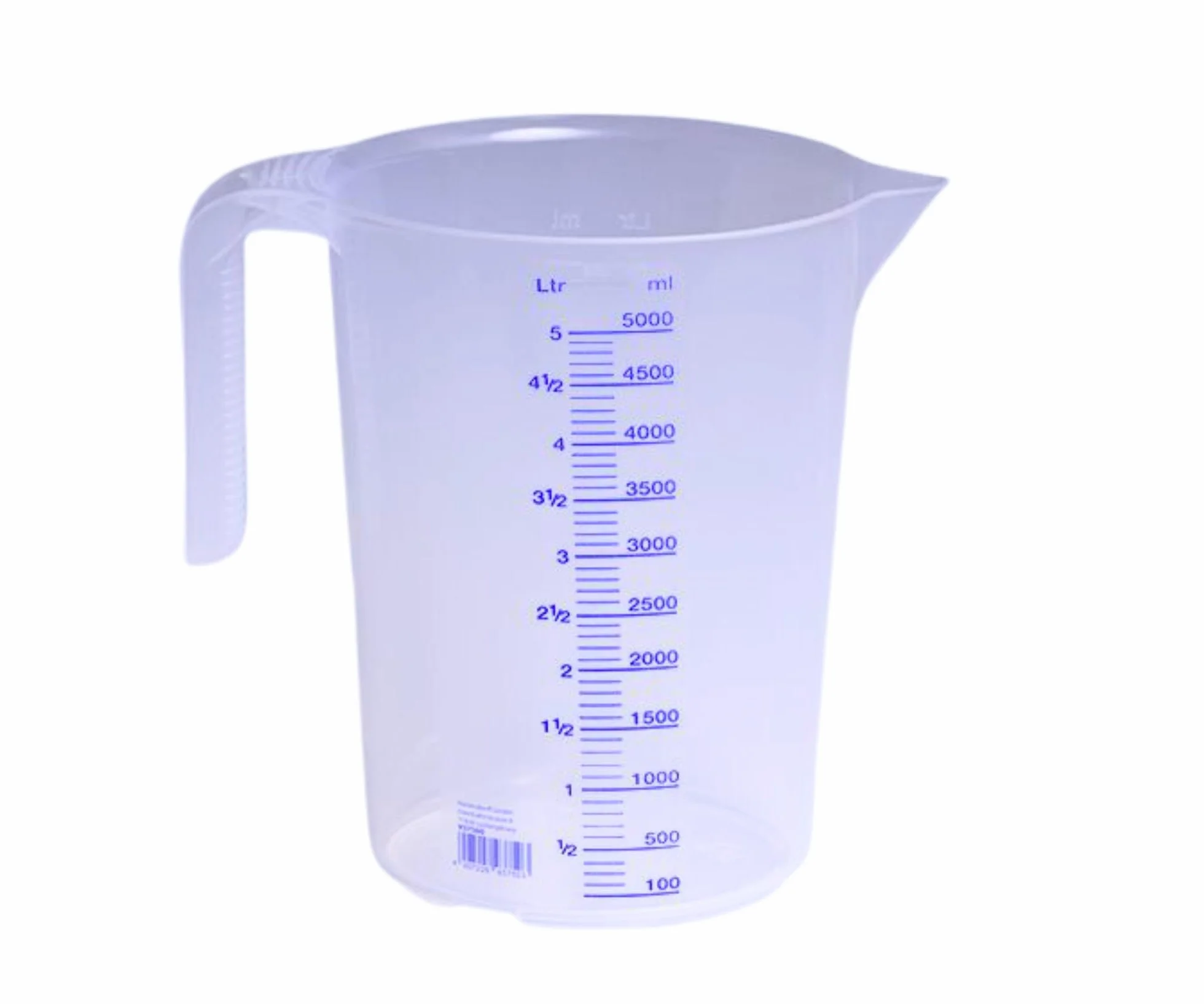 Hunersdorff puszka z podziałką 5000 ml, PP, z 2 zamkniętymi uchwytami, przezroczysta i można układać w stos, 20,3 x 20,3 x 25,7 cm