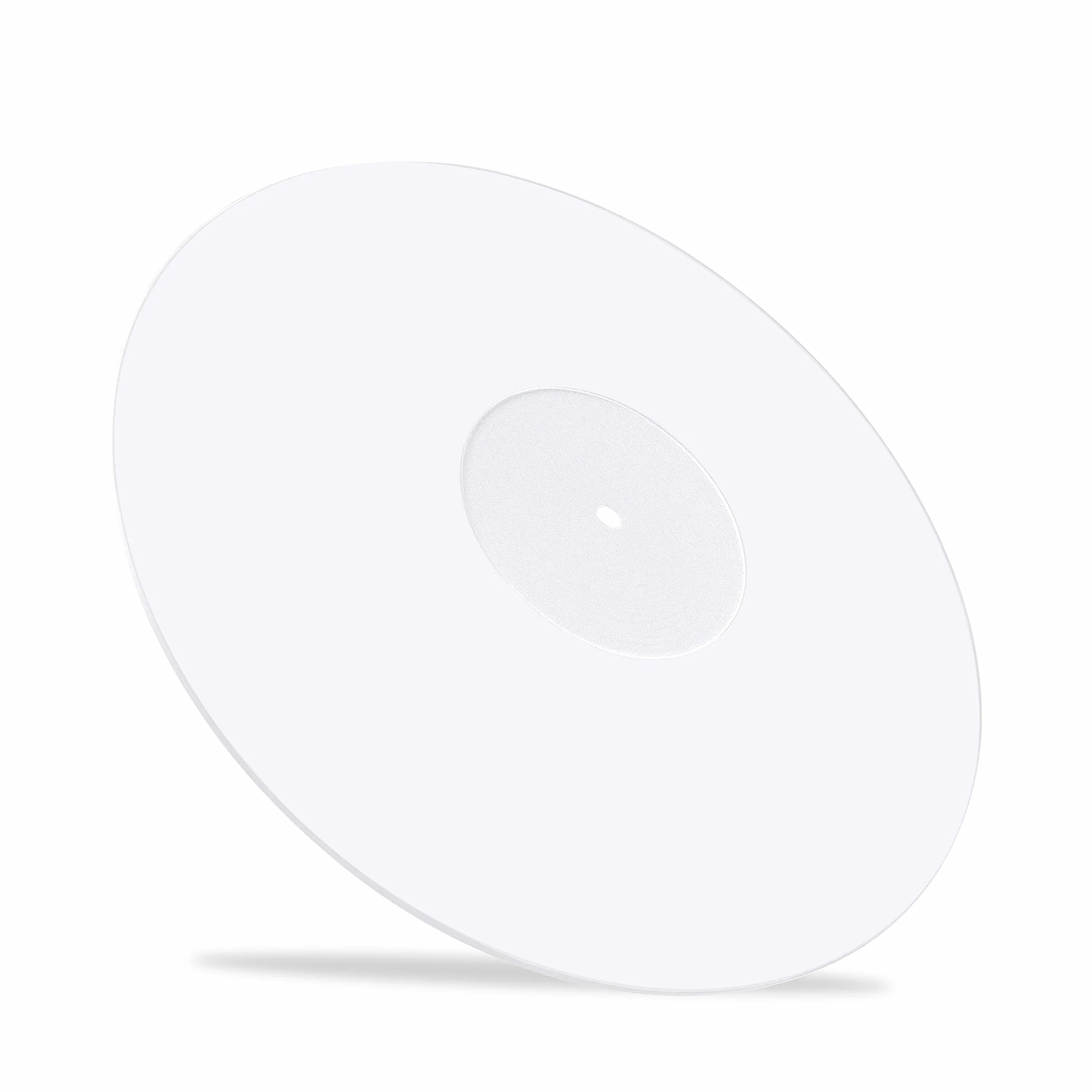 Mata gramofonowa do winylowego odtwarzacza płyt LP, 30 cm, akrylowa mata antypoślizgowa, maty antystatyczne, gramofon, poprawa jakości basów i dźwięku, antywibracyjna, maty DJ, biała