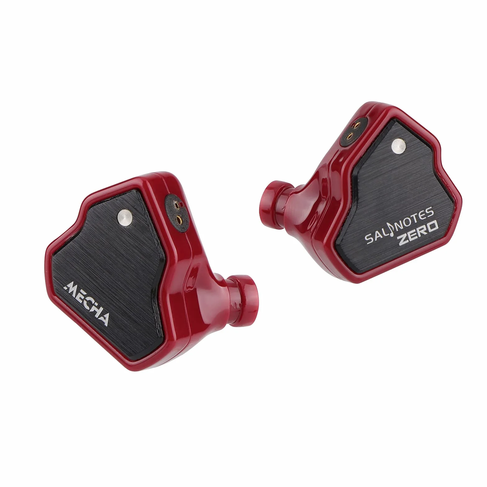 Linsoul 7Hz Salnotes Zero Słuchawki douszne Hi-Fi z dynamicznym przetwornikiem 10 mm IEM, z membraną kompozytową, płyta ze stali nierdzewnej, odłączany 2-pinowy kabel OFC, czerwone, bez mikrofonu