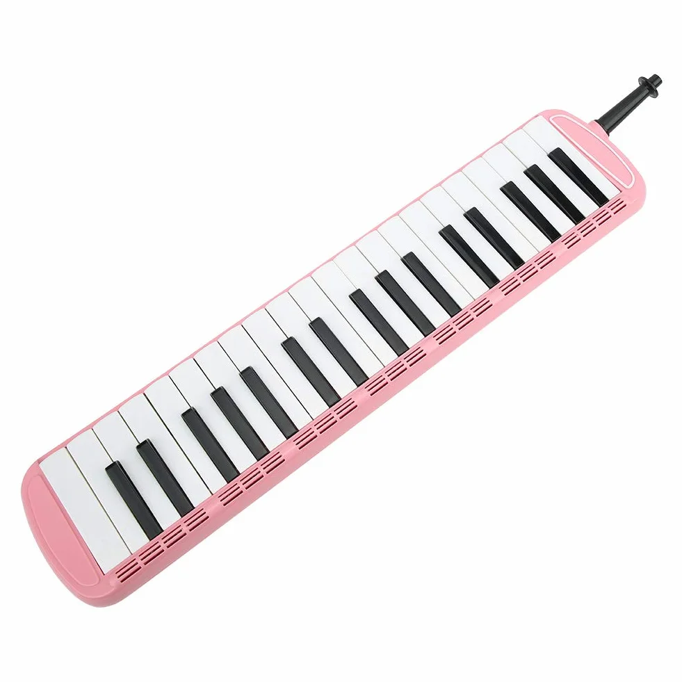 Melodica, wiatr instrument muzyczny fortepian instrument muzyczny praktyka instrumentu muzycznego instrument edukacyjny instrument melodyka, uczenie się dla dorosłych dla początkujących (różowy)