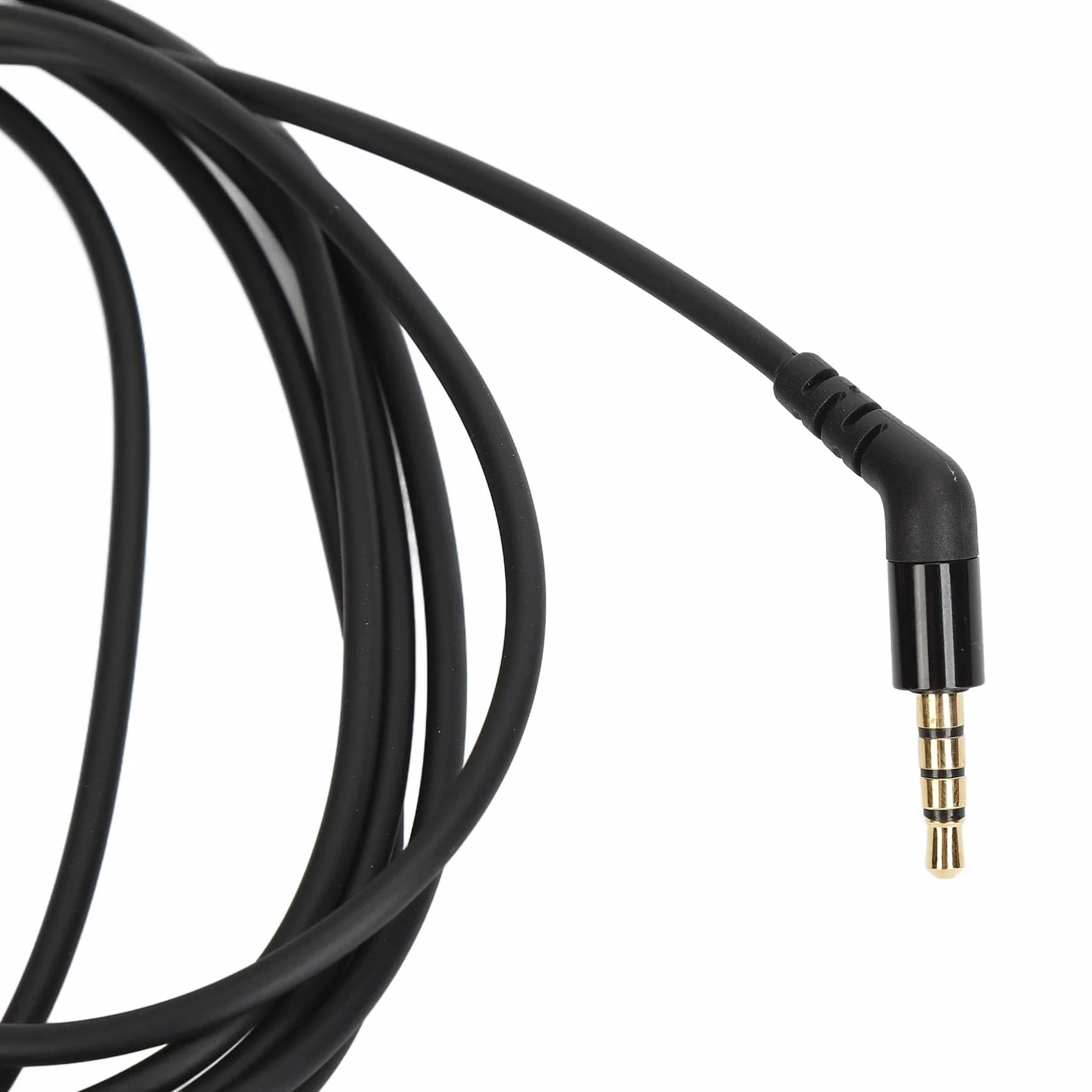 Fockety Zamienny kabel audio, 3,5 mm, 5-biegunowy, zamienny kabel kompatybilny z Nova 7 / Nova Pro, zestaw słuchawkowy do gier, kąt 135 stopni, 2 m (czarny)