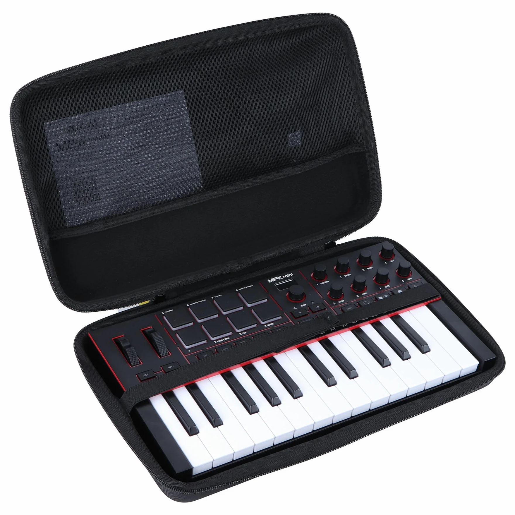 Lebakort Twarde etui ochronne etui do Akai Professional MPK Mini IV USB-C MIDI Keyboard Controller (czarny)