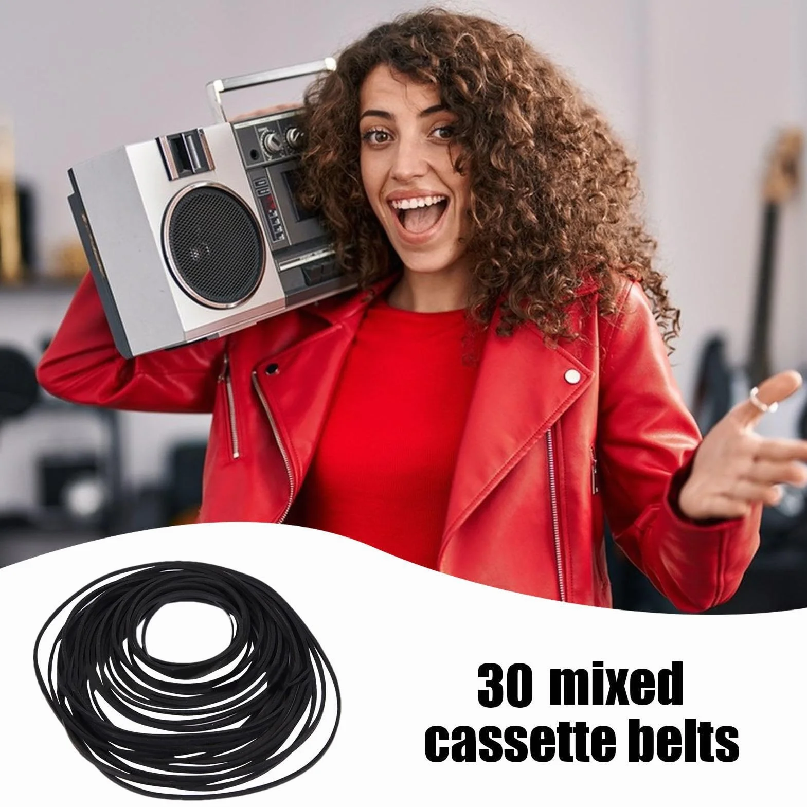 Paski do odtwarzaczy kaset, gumowe paski 30X, urządzenie do naprawy kaset bez wibrato, gumowe paski do elektroniki, hybrydowe paski do odtwarzaczy wideo, nagrywaczy