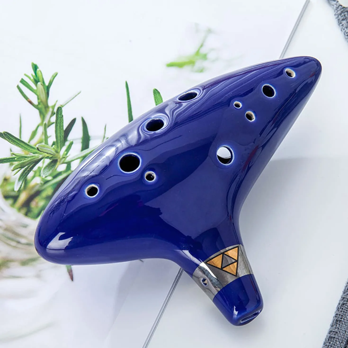 GERUI Zelda Ocarina, 12 utworów, legenda Zelda z czasów, Alto C Triforce Link-Cosplay ceramiczna replika