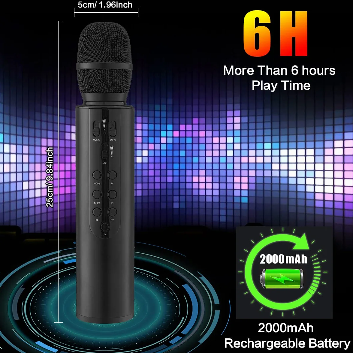 Bezprzewodowy mikrofon do karaoke Bluetooth, przenośny ręczny głośnik, maszyna do karaoke KTV
