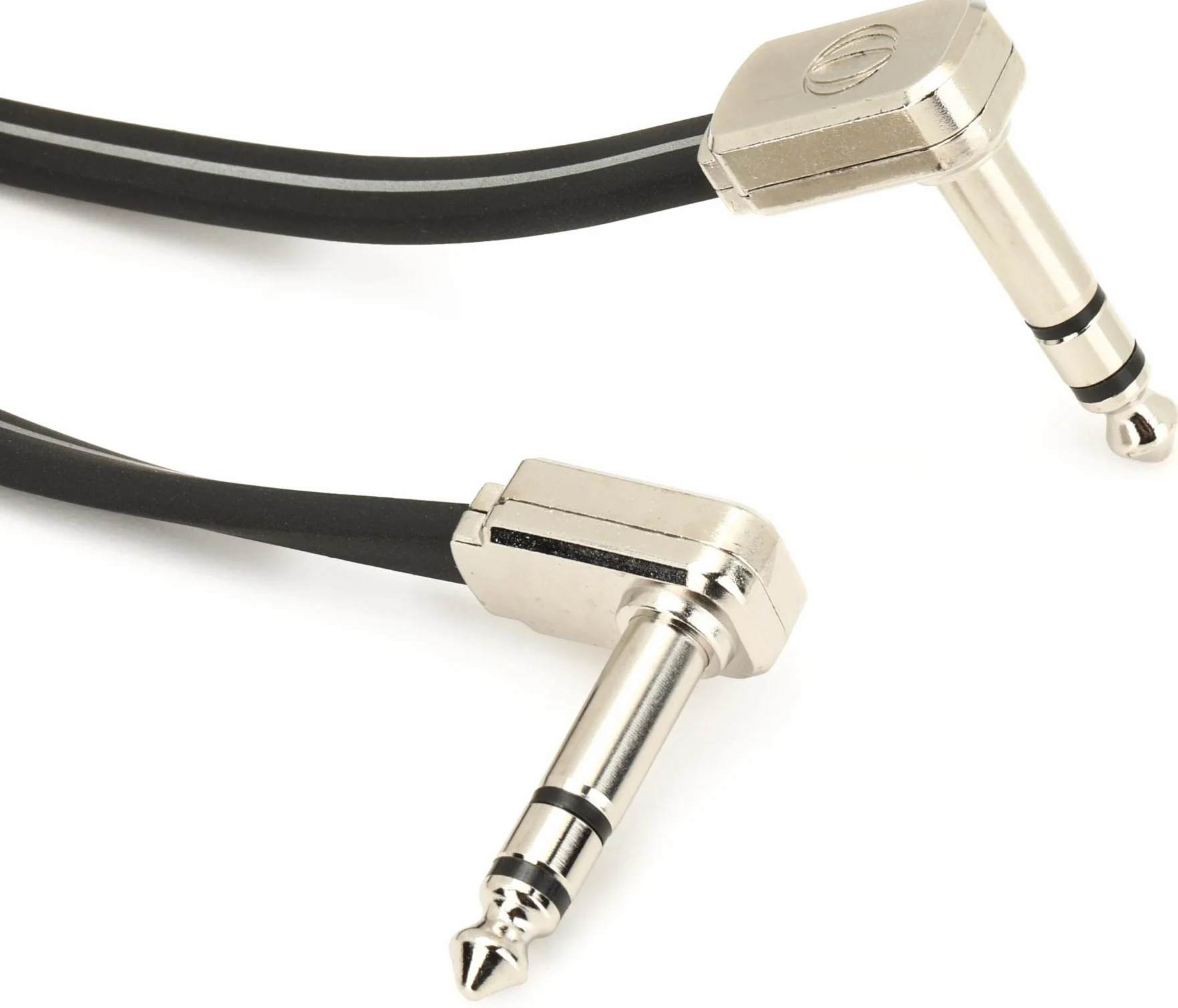 Ernie Ball 6" Single Flat Ribbon Stereo Patch Cable - Black