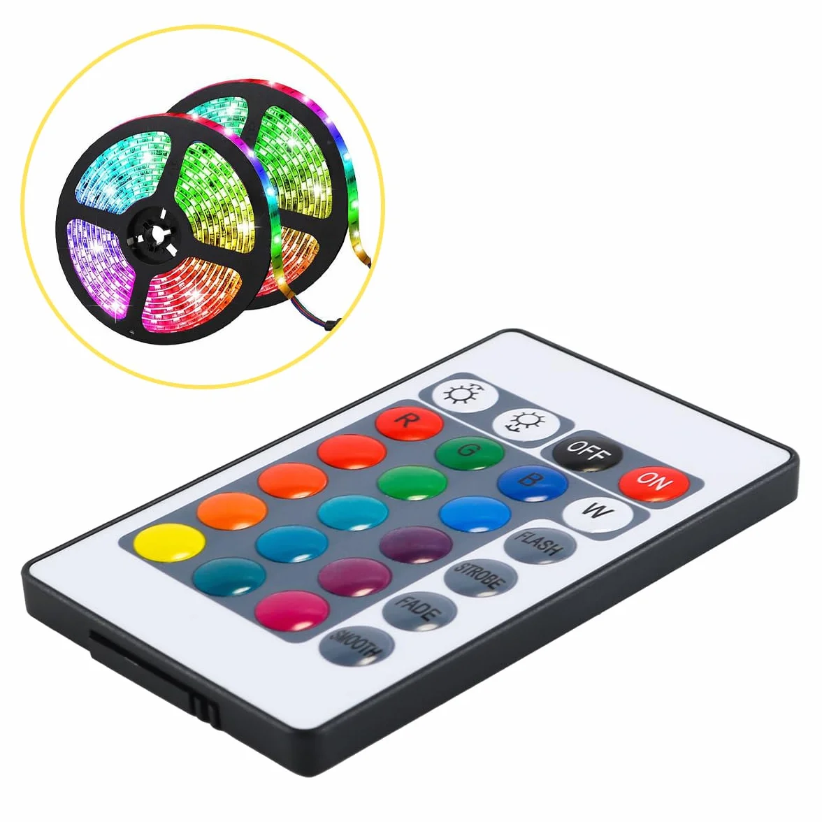 2 szt. 24 klawiszy bezprzewodowy pilot zdalnego sterowania z odbiornikiem LED Strip Controller RGB dla 3528 5050 SMD RGB LED Strip Lights