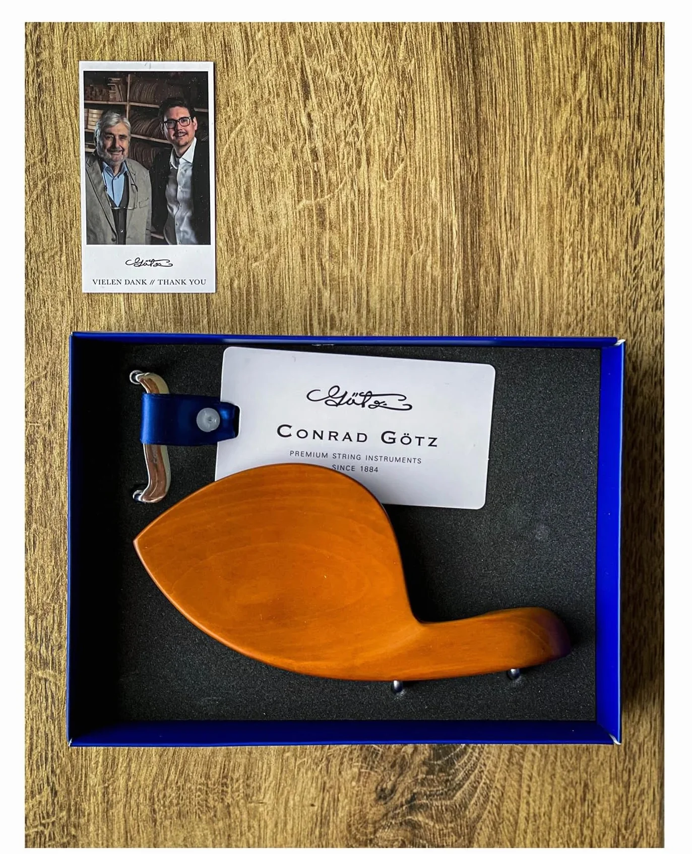 Conrad Gotz Skrzypce Chinrest ZK305, Bukszpan, 6 x 12,8 x 2,6 cm