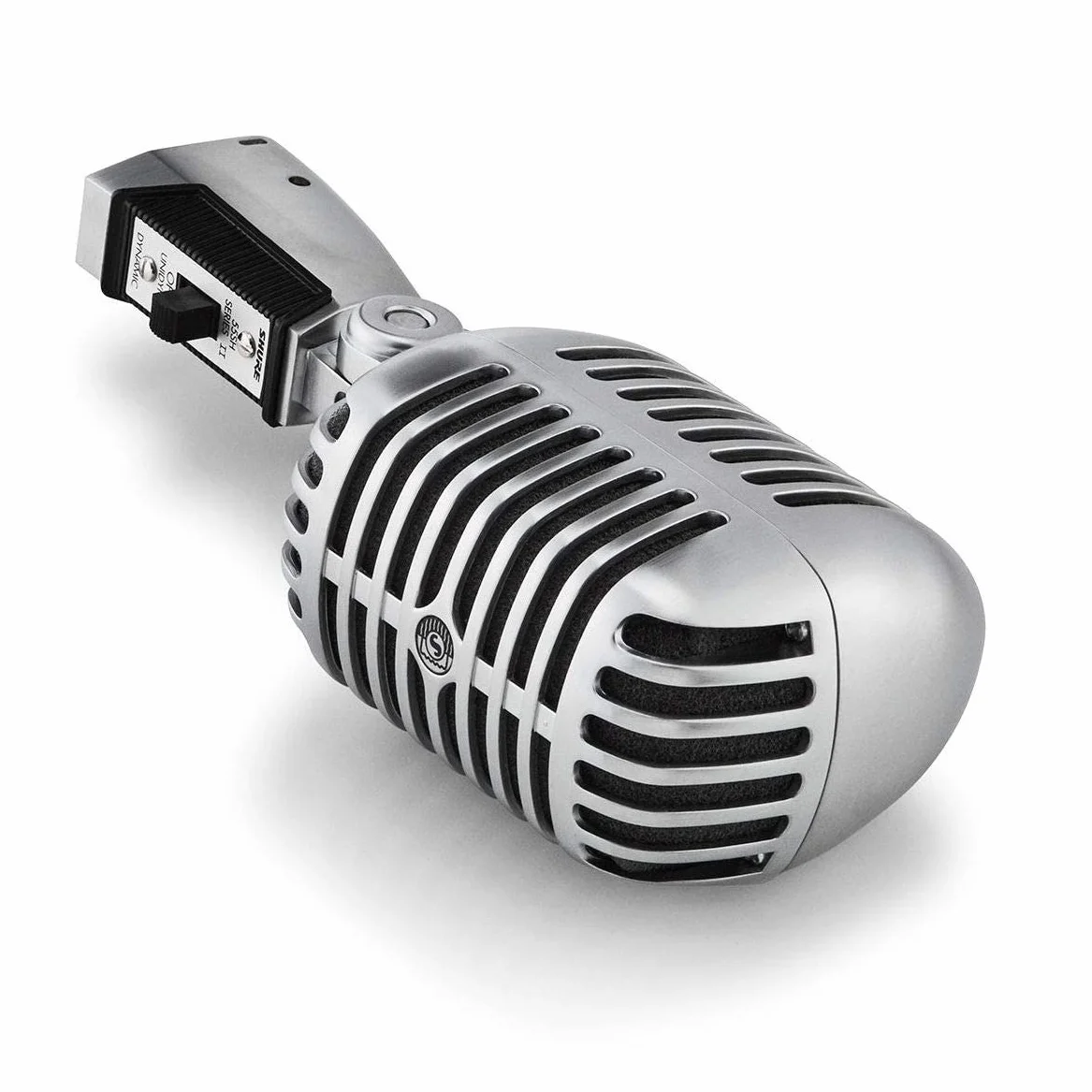 Shure 55sh Series II Iconic Unidyne Dynamiczny mikrofon wokalny, klasyczny, z kardioidalną charakterystyką kierunkową do występów na żywo, mikrofon z adapterem gwintu