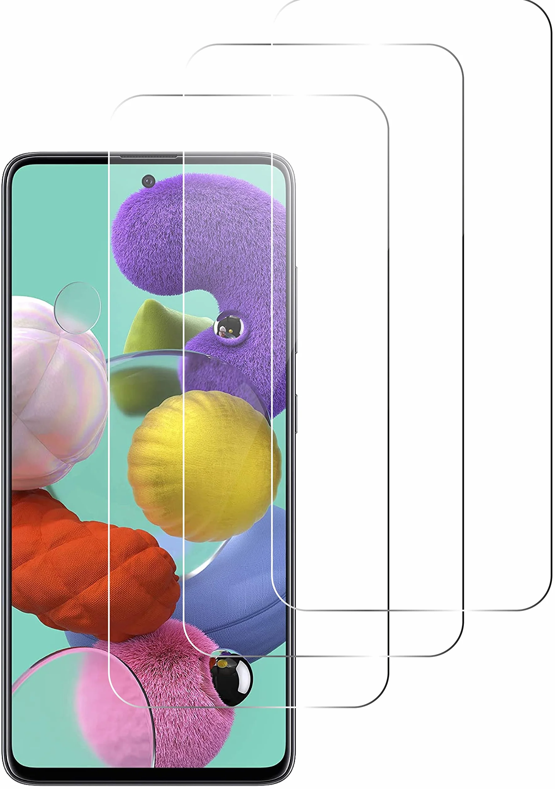Ochraniacz ekranu do Samsung Galaxy A52 4G / A52 5G / A52S 5G [3 sztuki] szkło hartowane na ekranu, screen protector ochronne ekran