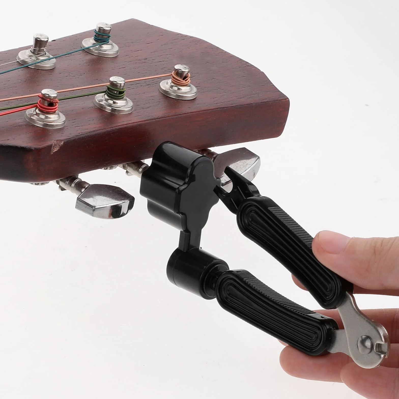 Struny gitarowe, korbka do strun 3-w-1, korbka do strun, ściągacz pinów strunowych, ściągacz strun, korbka do gitary, zestaw narzędzi gitarowych, wielofunkcyjne narzędzie naprawcze do gitary, czarne