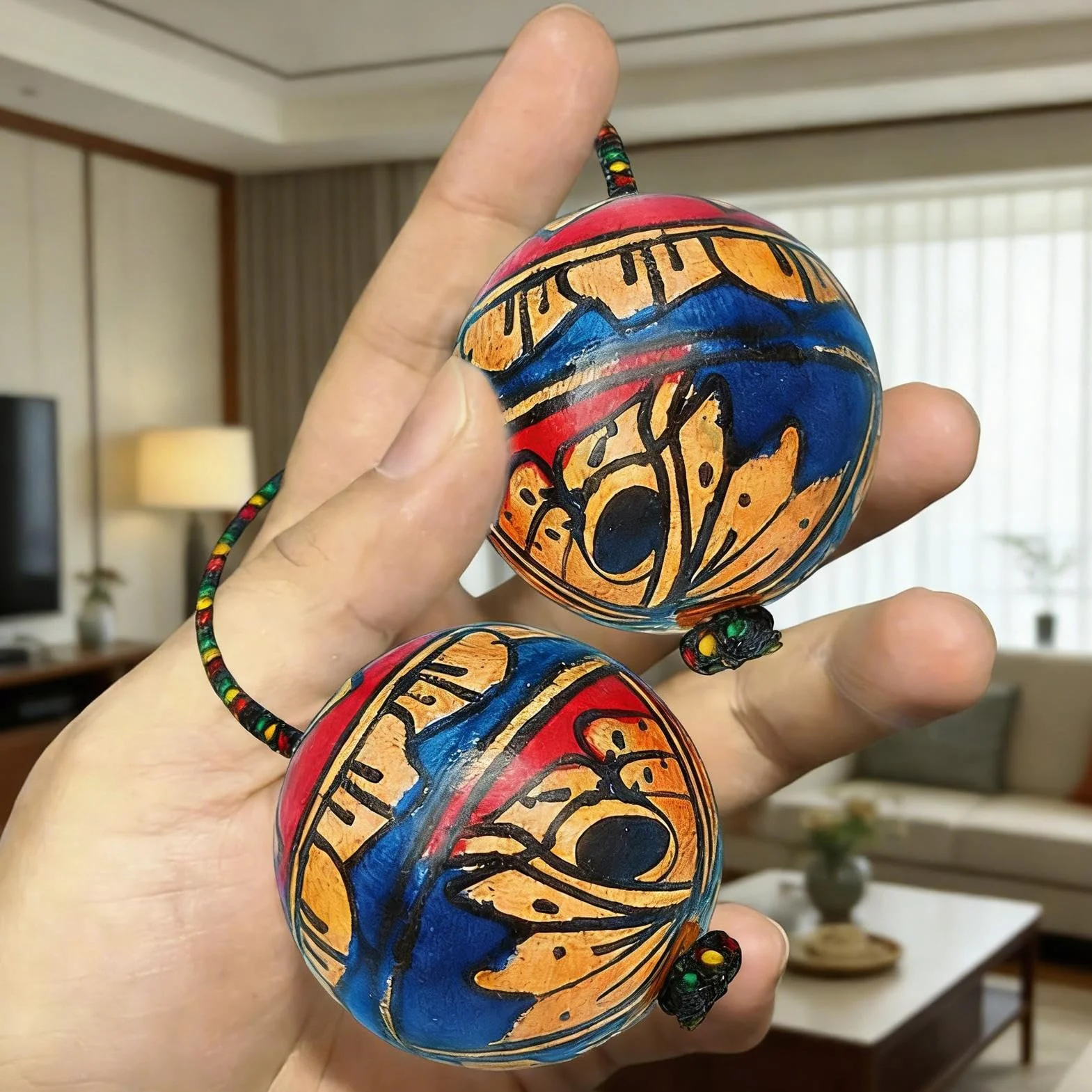 Asalato instrument perkusyjny do odtwarzania muzyki, drewniany bęben z regulowanym sznurkiem, kompaktowy rozmiar 5 x 4,8 cm, konstrukcja 50 g, idealny dla dzieci, dorosłych, na festiwal podróży