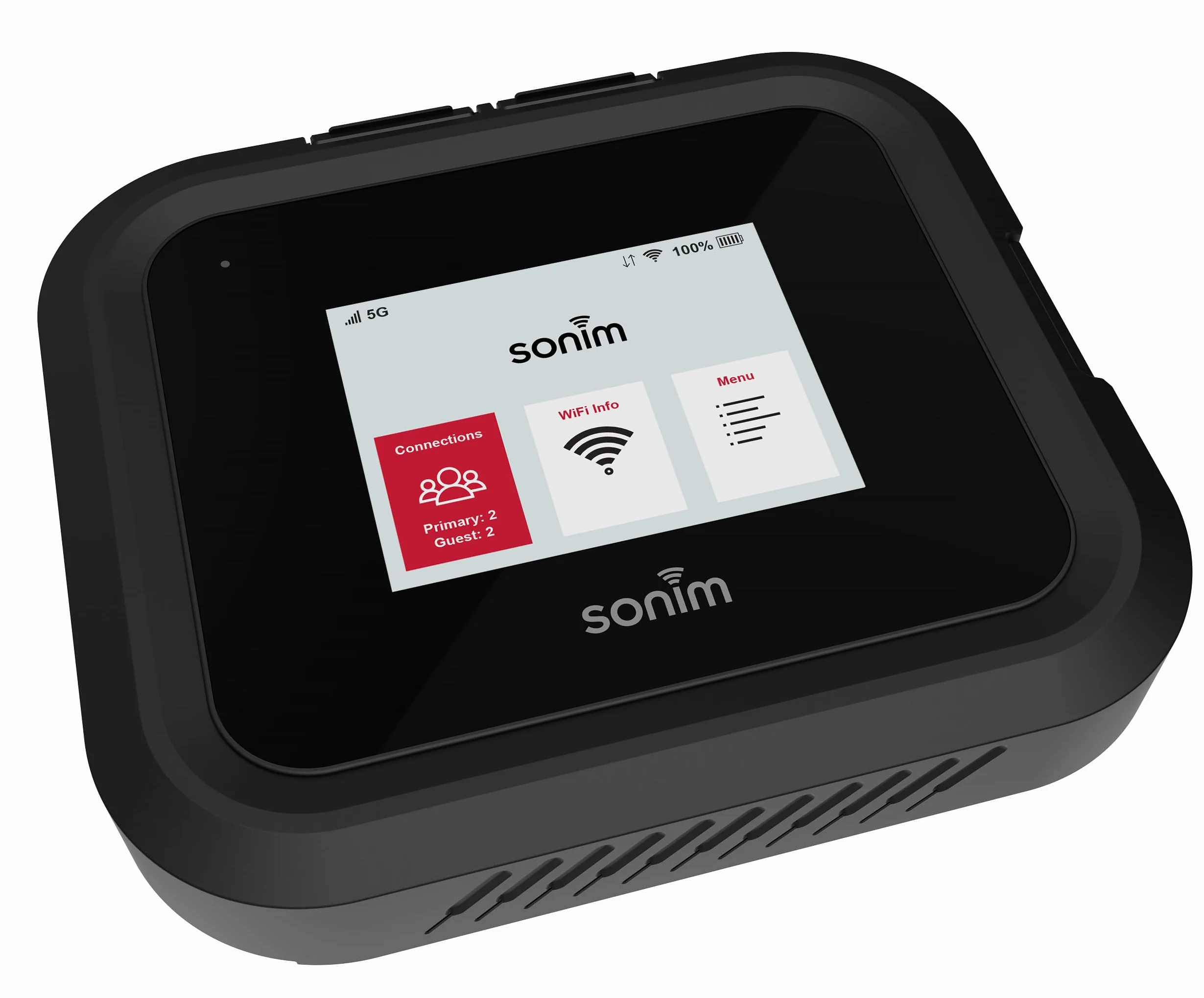 Sonim H500 mobilny hotspot 5G WLAN (6000 mAh, MIL-STD-810H, ekran dotykowy, do 32 urządzeń), czarny