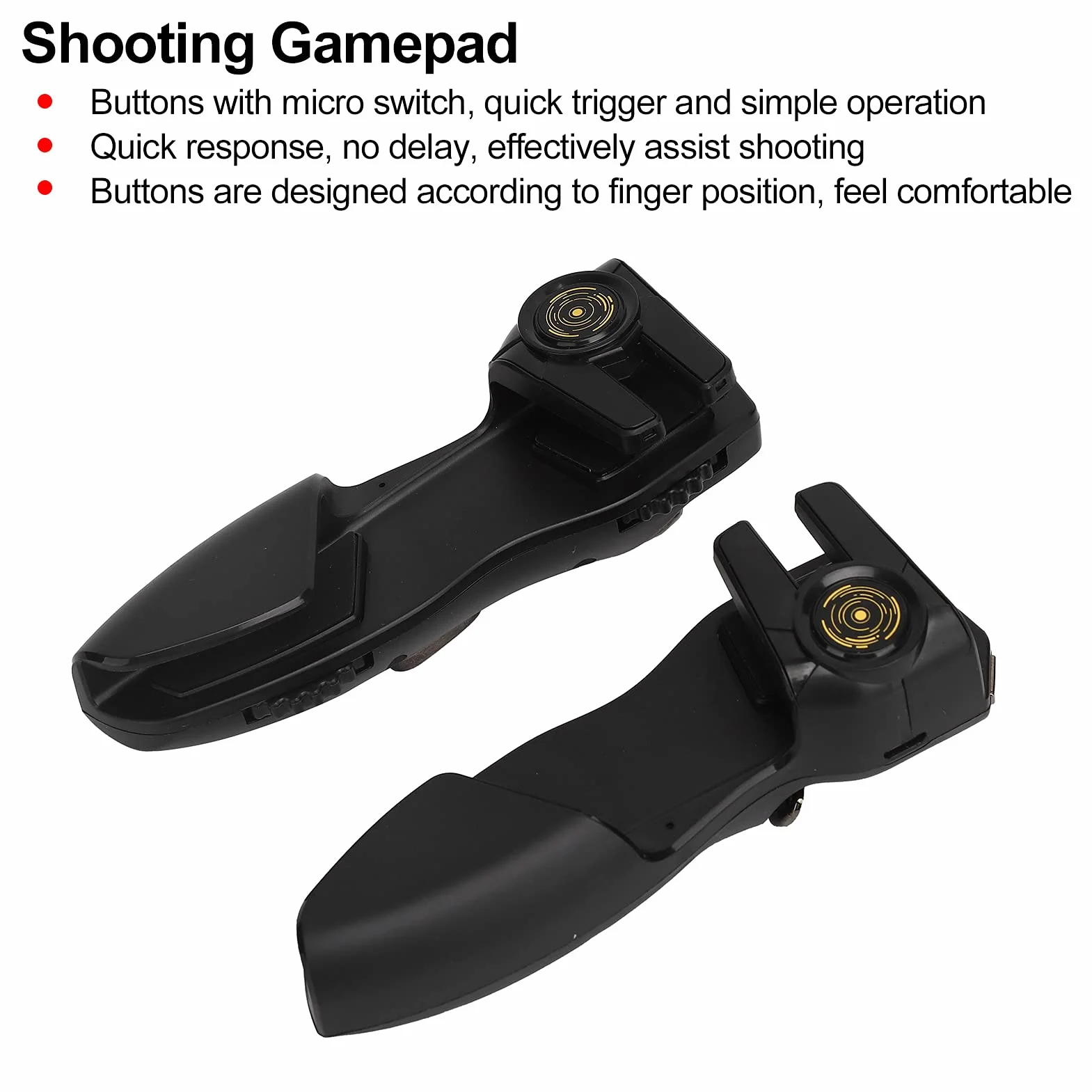 Tablet Game Joystick Trigger 4 Wyzwalacze Obsługa 6 Palcami Mobilny Uchwyt do Gier Kontroler Wysoka Czułość Ergonomiczny Gamepad Strzelanie Trigger dla Android/IOS Tabletu