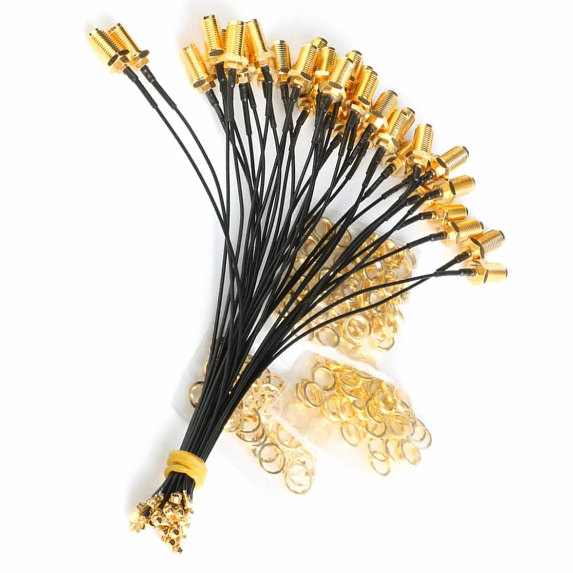Hailege 5 szt. IPX-4 UFL do SMA żeńska antena pigtail kabel koncentryczny WiFi, IPX-4/UFL do SMA przedłużacz IPX RF Pigtail adapter długość 6 cali (15 cm)