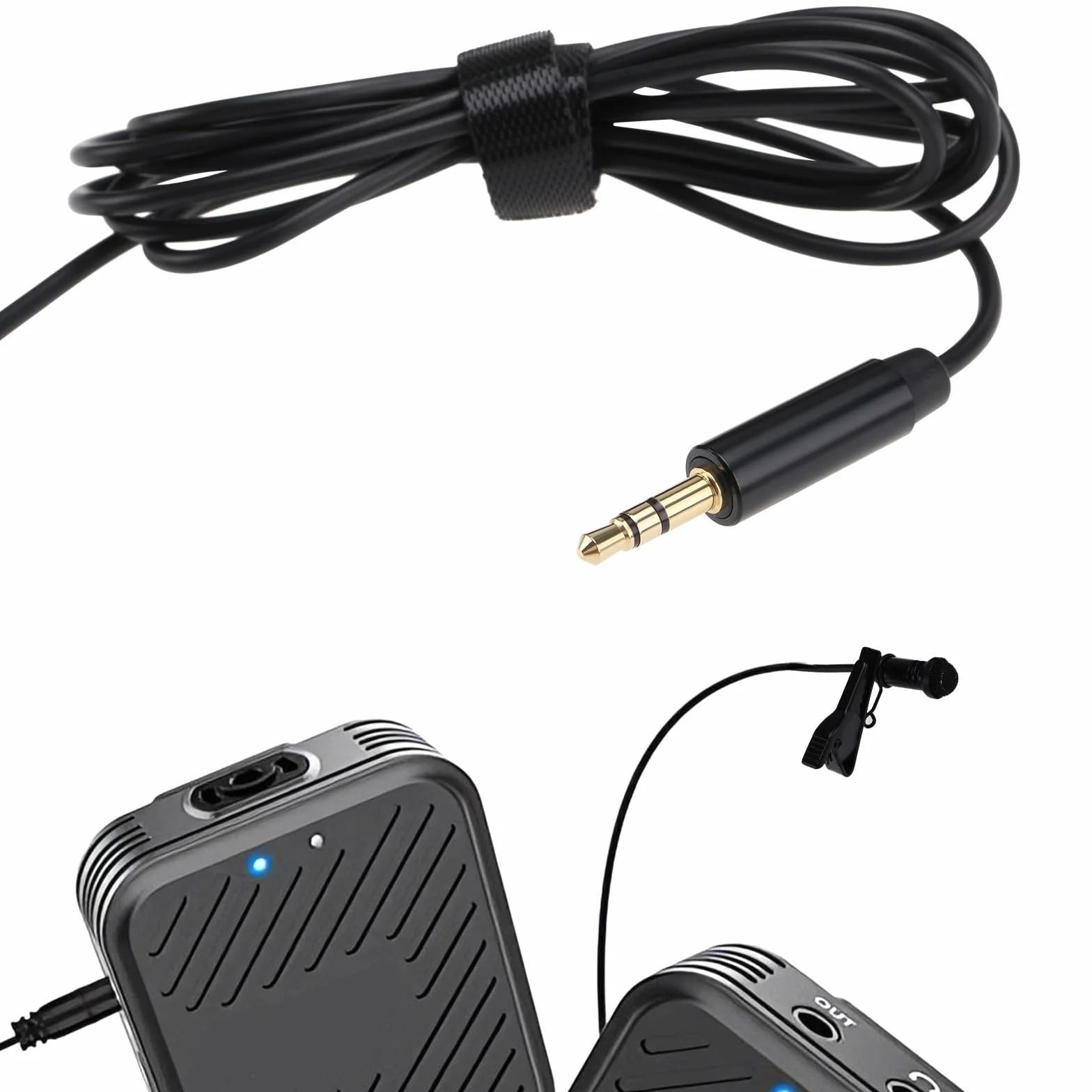 Mikrofon krawatowy wielokierunkowy 3,5 mm TRS do vlogowania, wywiadów, streamingu, wykładów, nadajników kompatybilny z Rode Wireless GO 2 / II