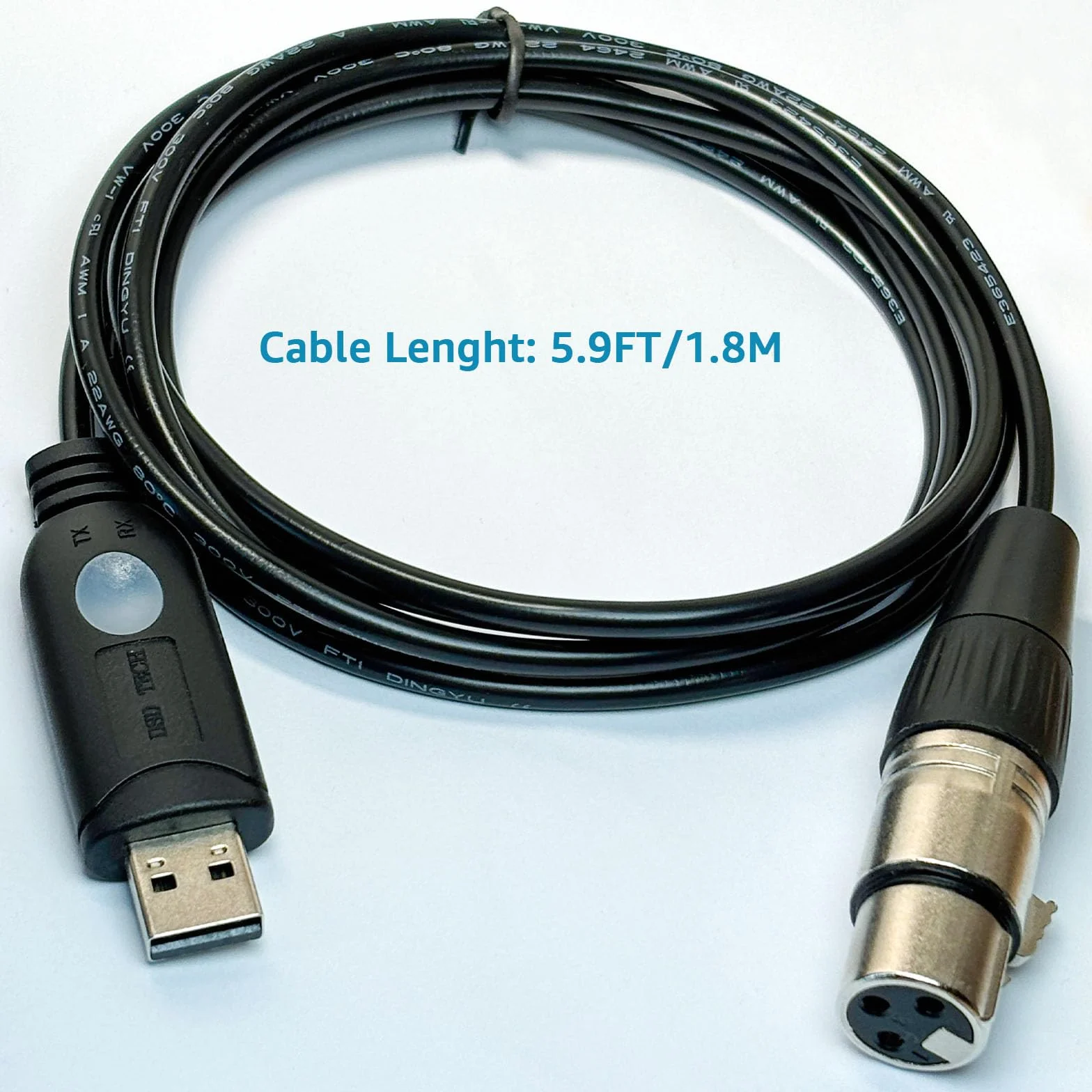 DSD TECH interfejs USB do DMX z układem FTDI 5.9FT